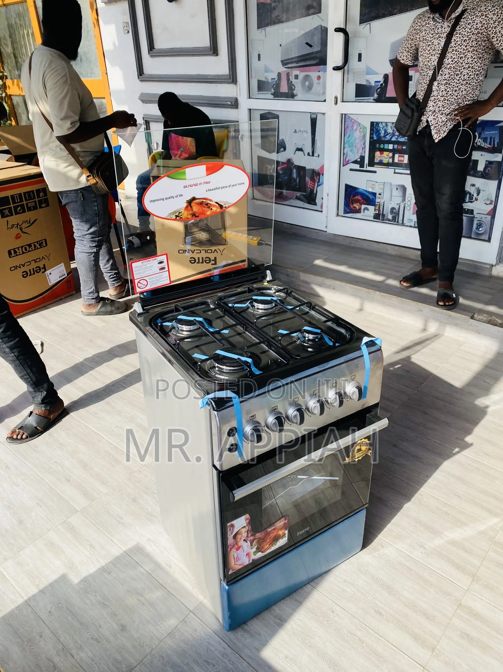 Well Design Ferre 4 Gas Burner With Oven(Gray)50x60.