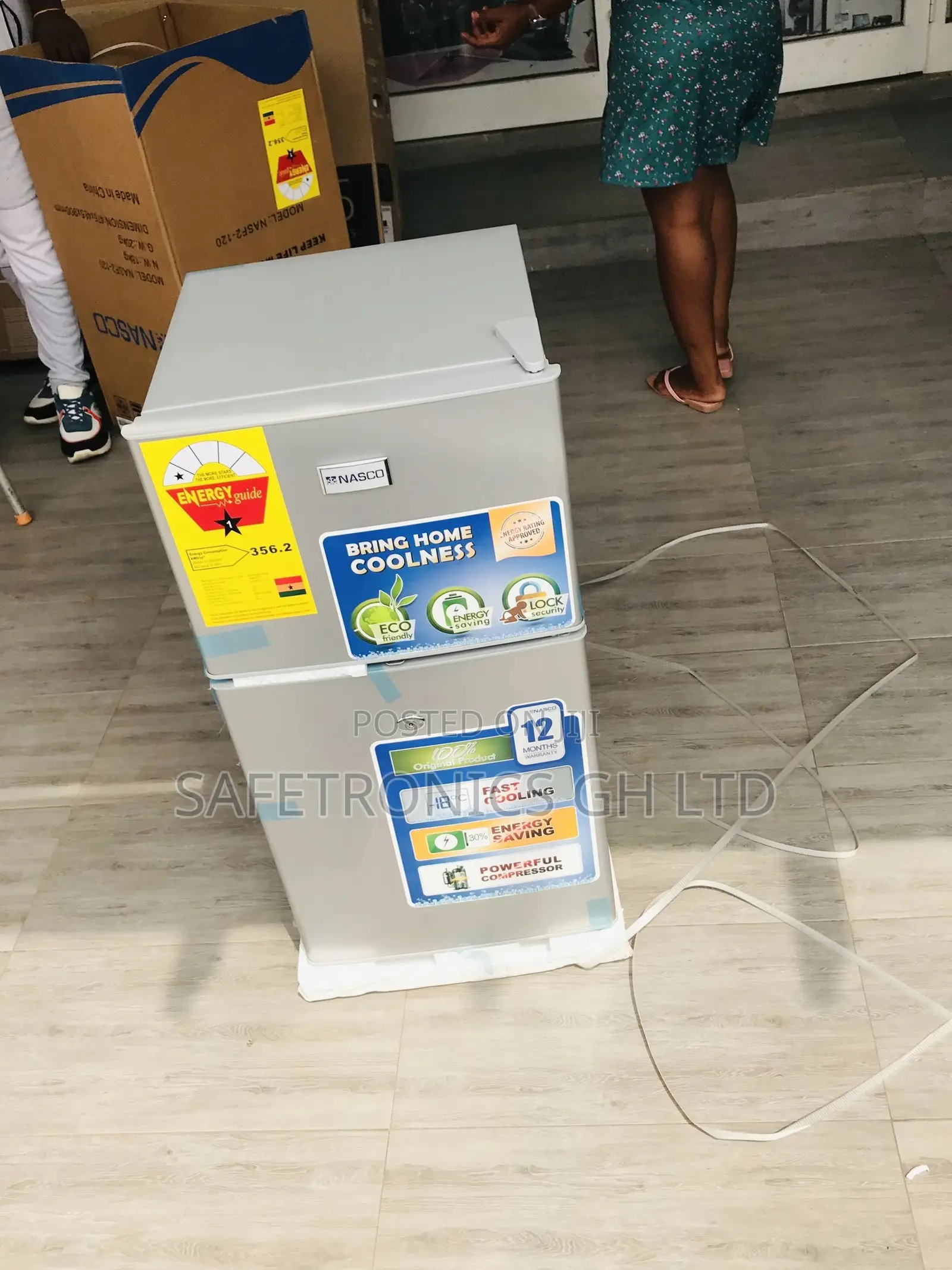 Nasco Topfreezer Doubledoor 90 Liters Nasf2-120 Fridge