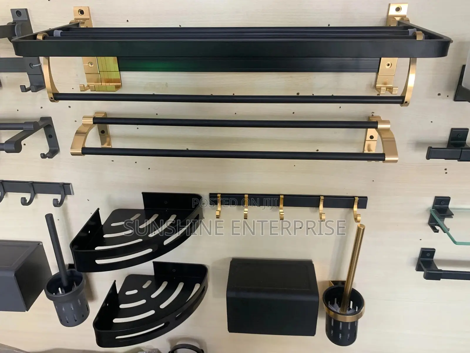 Black and Gold Bathroom Accessories