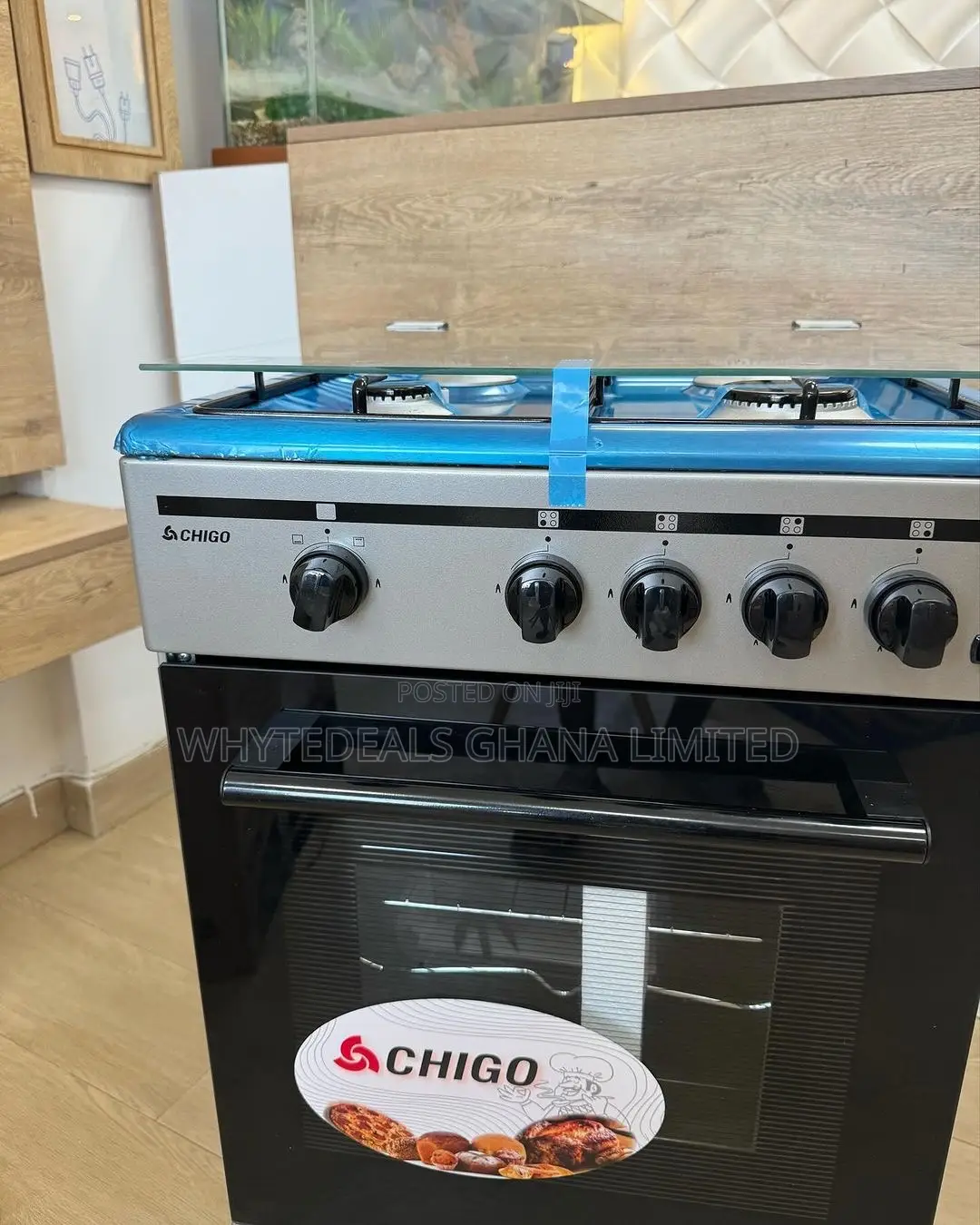 No Match Stick| Chigo 4-burner Auto-ignition Gas Cooker| Oven| Grill
