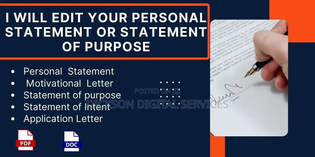 I Will Edit Your Personal Statement Or Statement Of Purpose