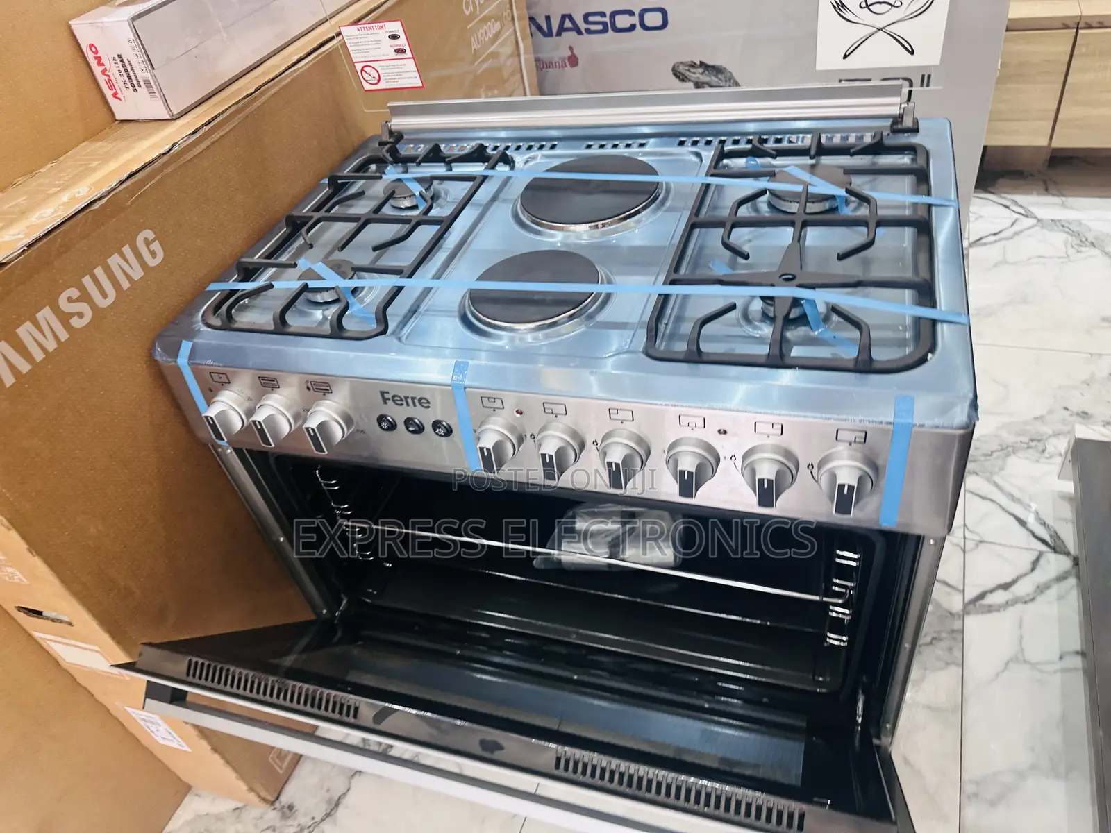 No.1 Best 60/90 Gas Electric Cooker Oven 4-2 Sliver
