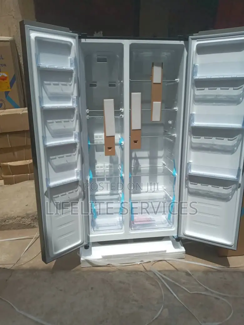 Black Mirror Fridge Pear Side by Side 436litres