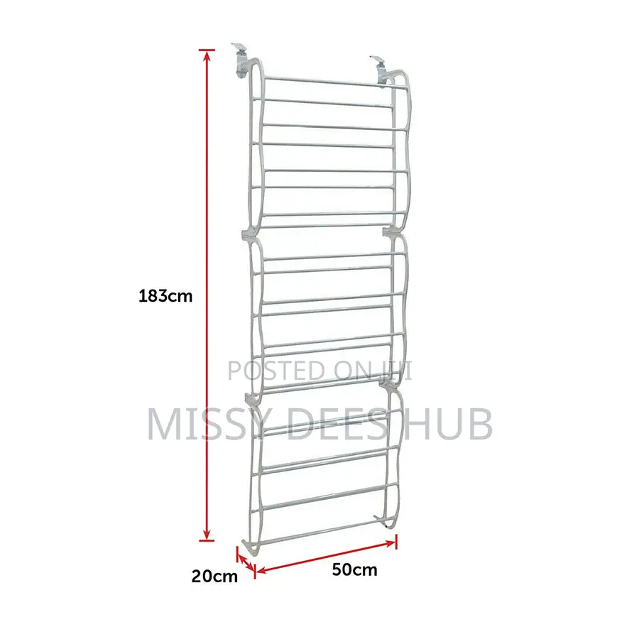 Over-the Door Shoe Rack - 36 Pairs