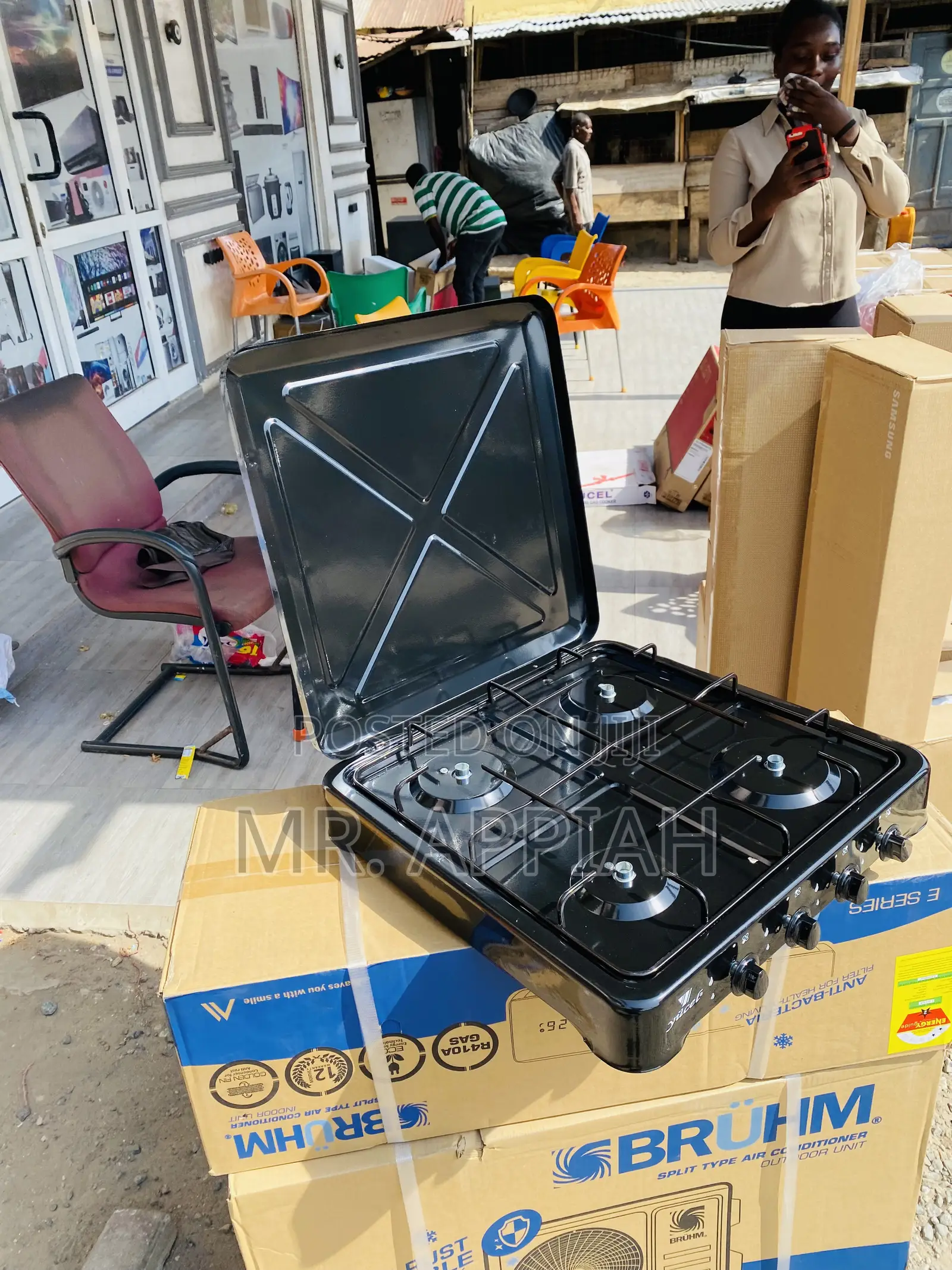 Shop Yucel Table Top 4 Gas Burner(Black).