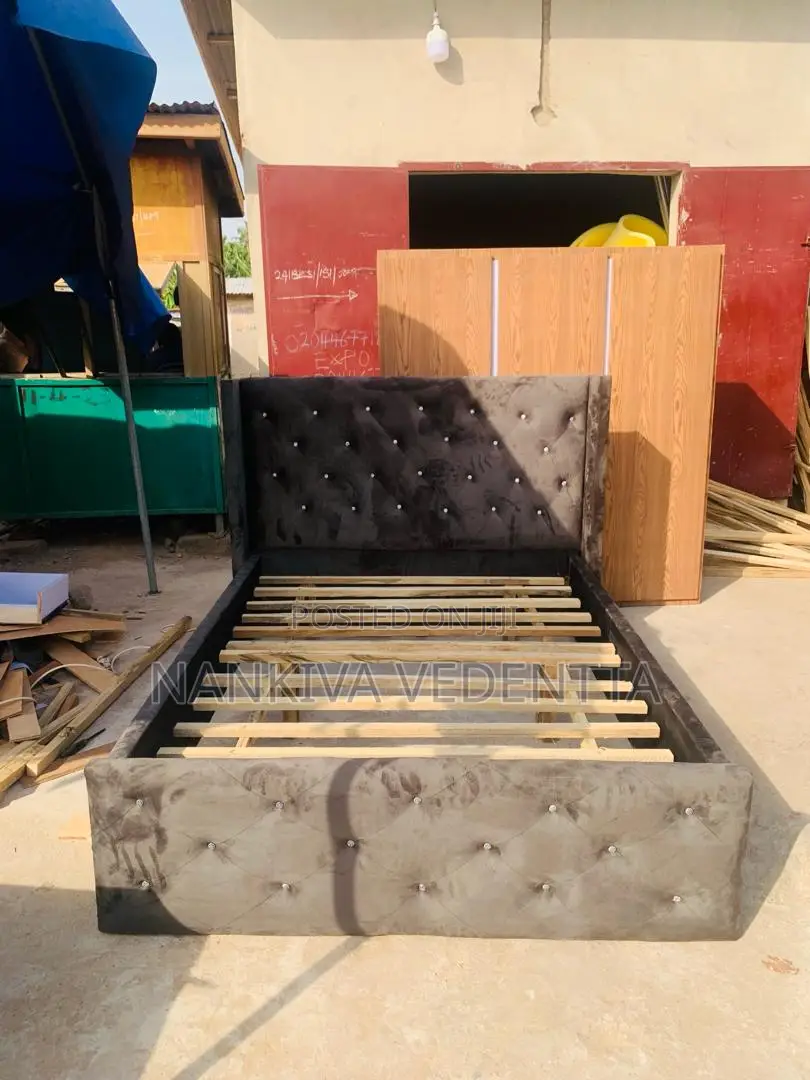 Fabric Double Bed Frame