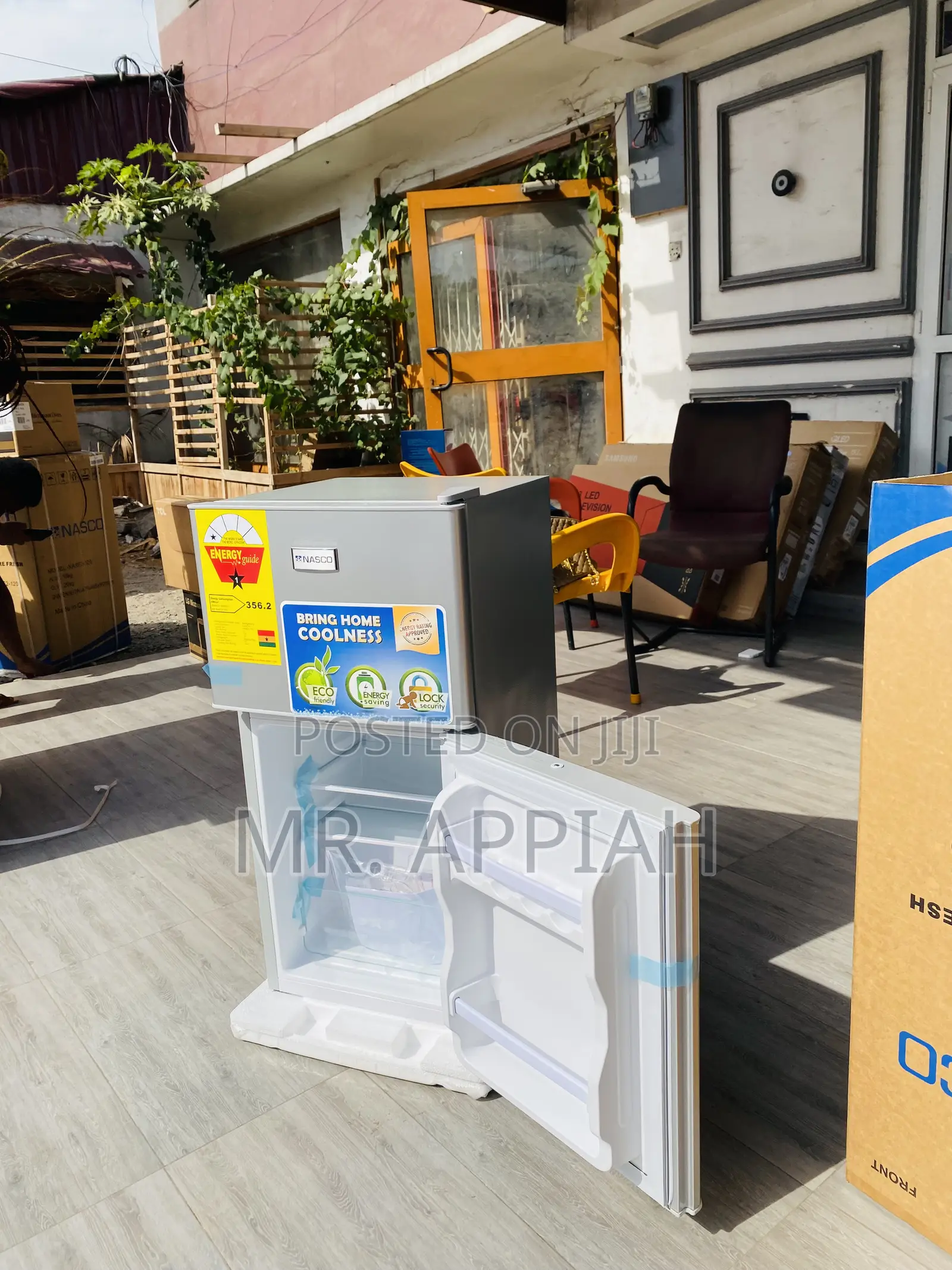 Fast Cooling Nasco Double Door Table Top Fridge.