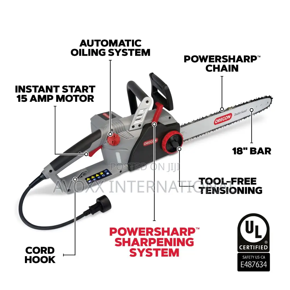 Oregon CS1500 18" Self-Sharpening Corded Electric Chainsaw
