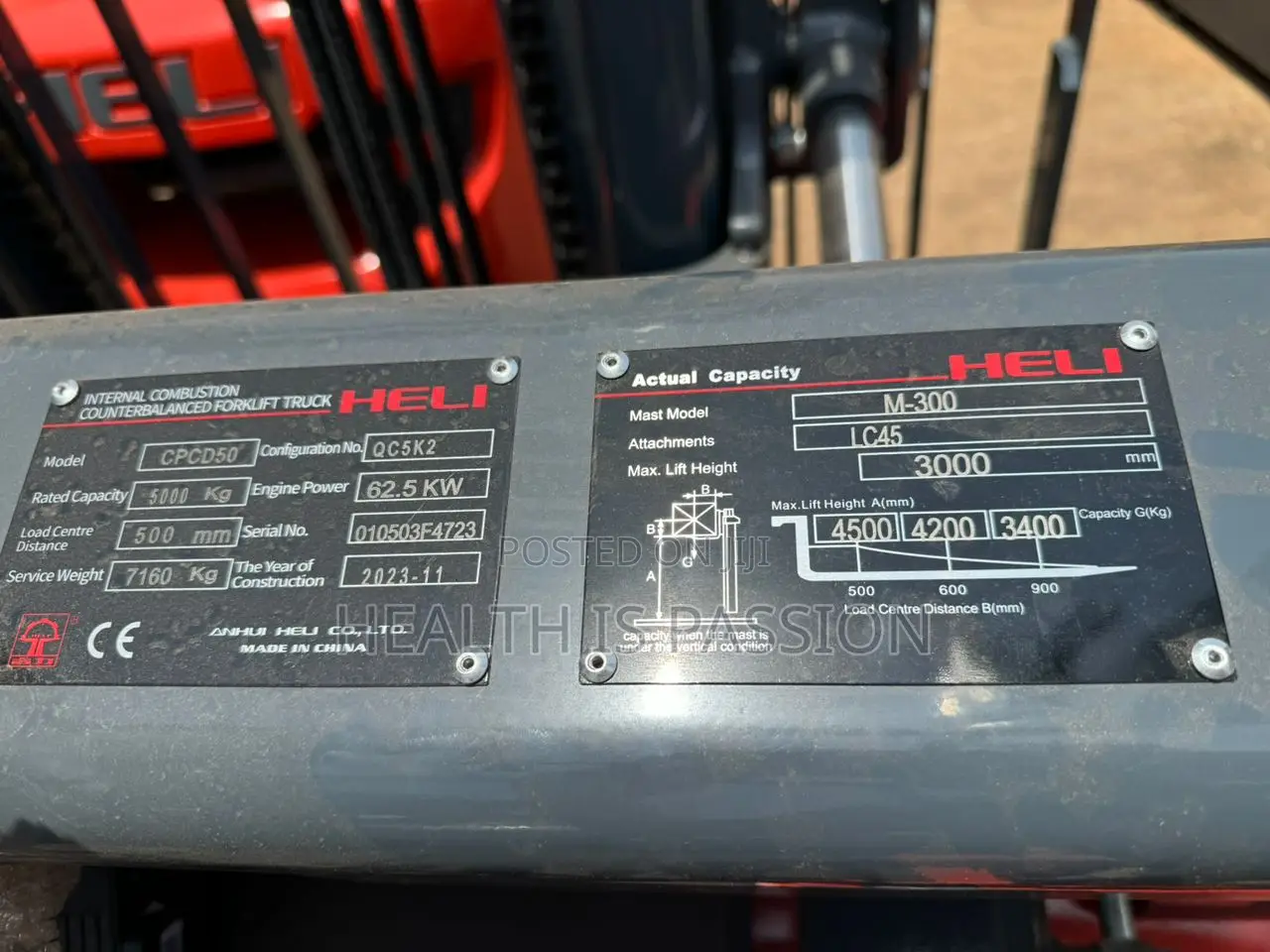 Brand New Forklift, 5TON Big Size, With 4.5meter Lift Height