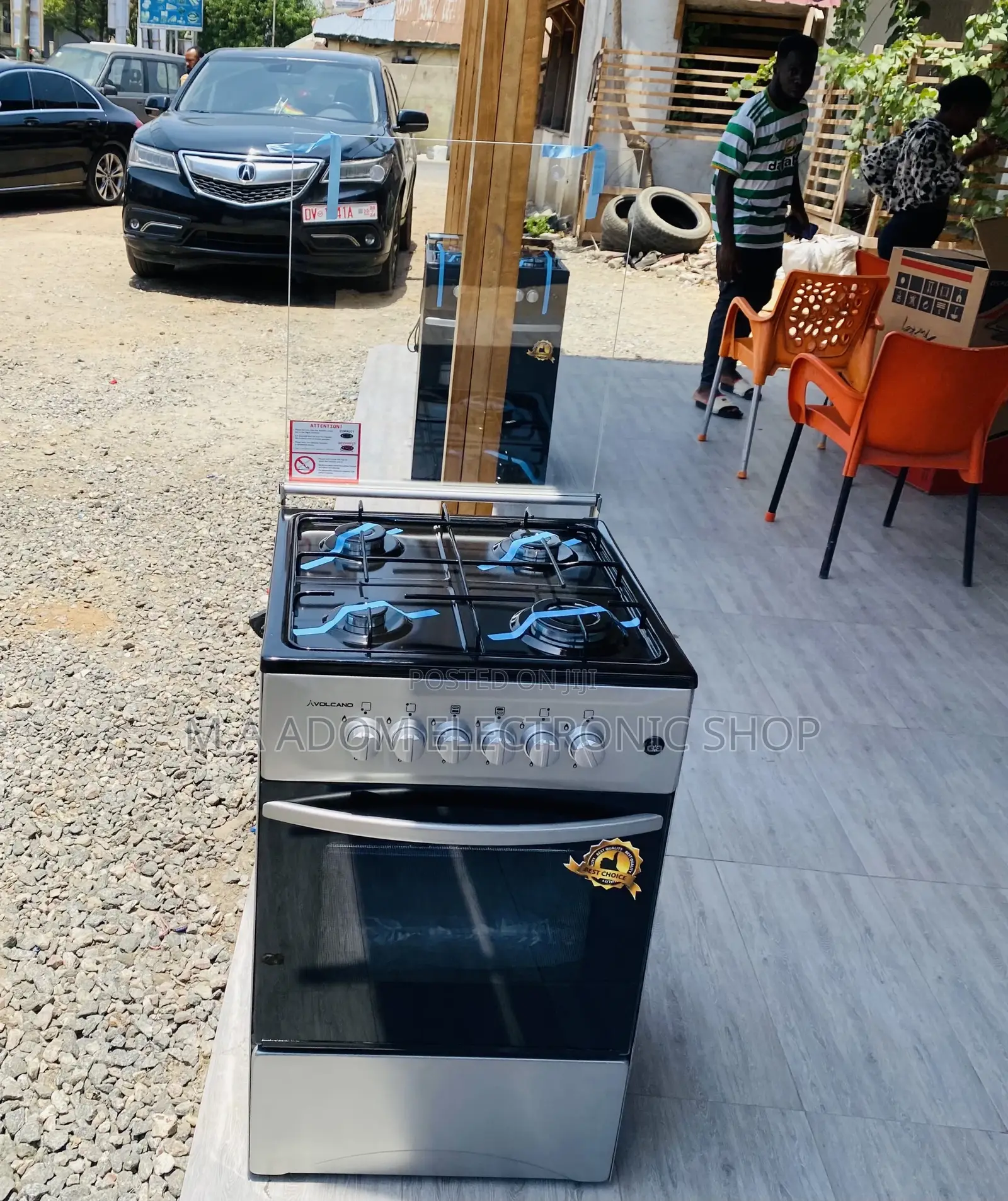 Oven and Grill 4 Gas Burner Volcano(Gray).