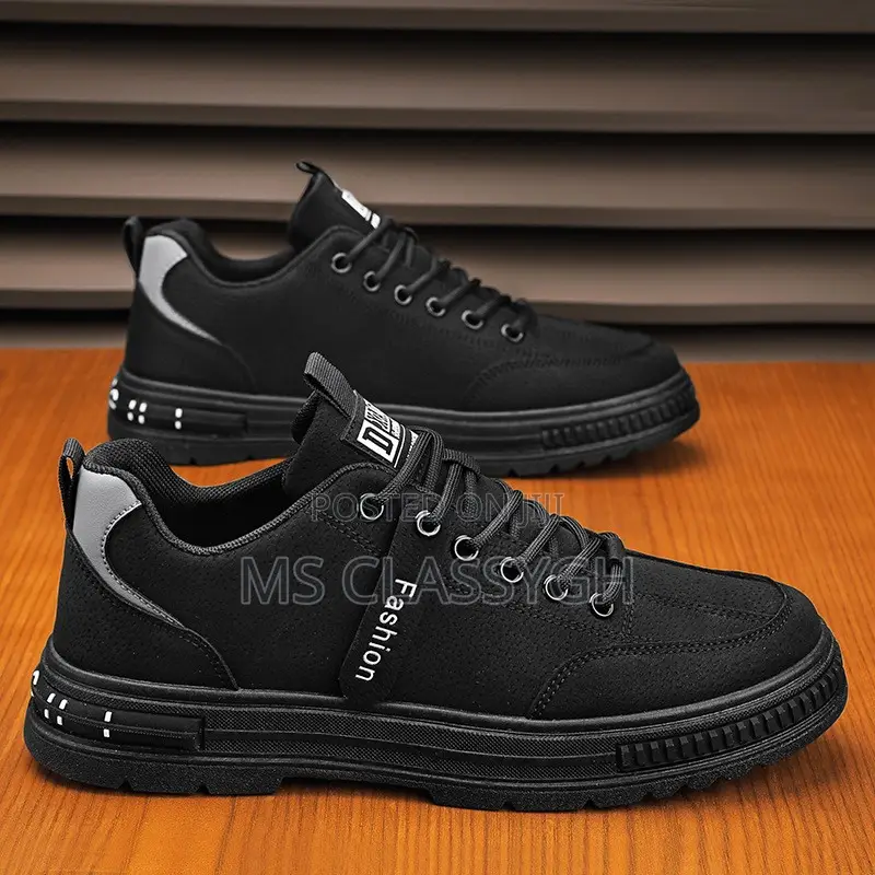 Leather Casual Sneakers, Lace-Up Oxford Shoes, Board Shoes,