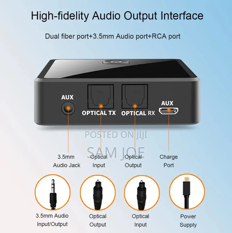 Bluetooth Receiver Transmitter Toslink Optical Adapter AUX
