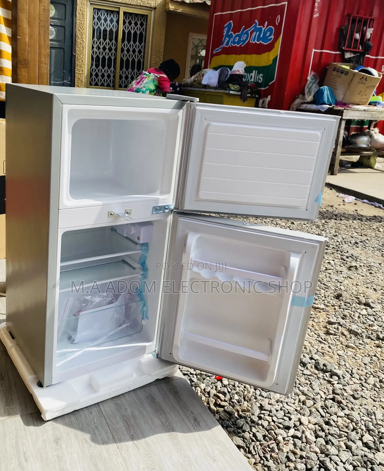 Affordable Nasco 2 Door Electric Tabletop Fridge(Silver).