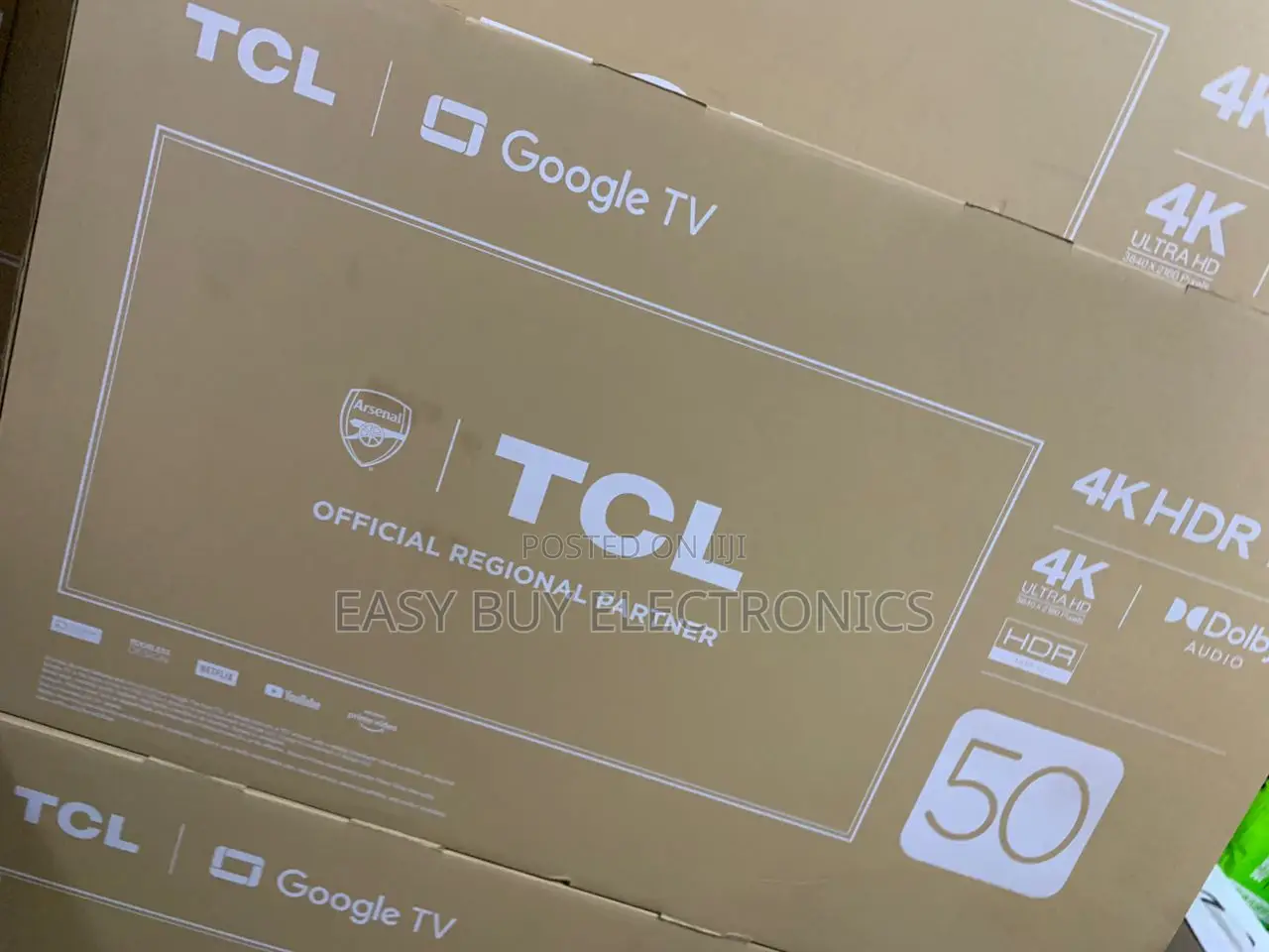 Frameless 50" Google Ultra HDR Tv