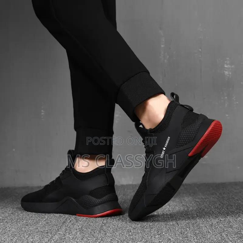 Men's Sports Shoes Breathable Flying Woven Soft Sole Mesh Ca
