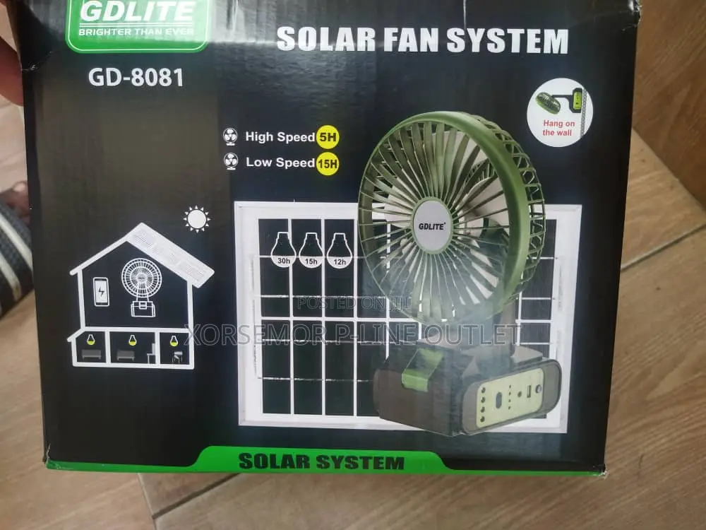 Solar Electric Chargeable Fan