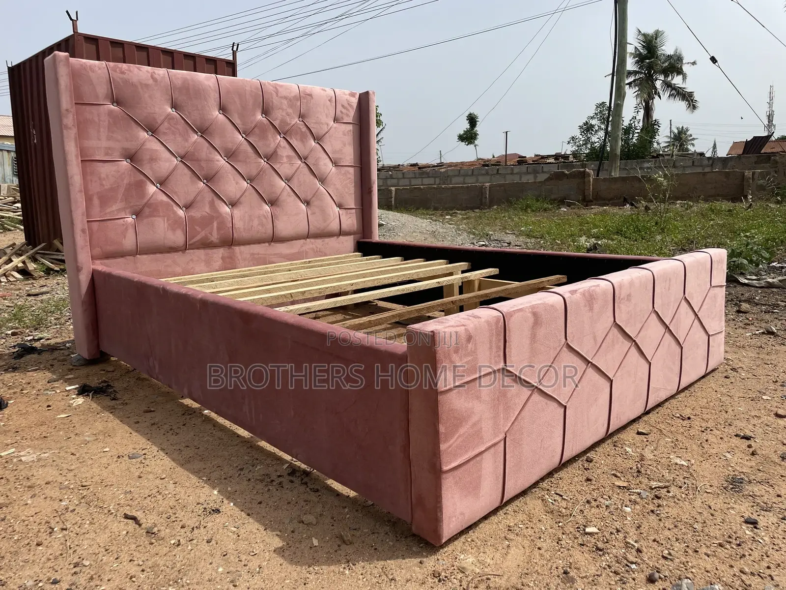 Double Bedframe 54x75 Babypink//Very Durable And Comfortable