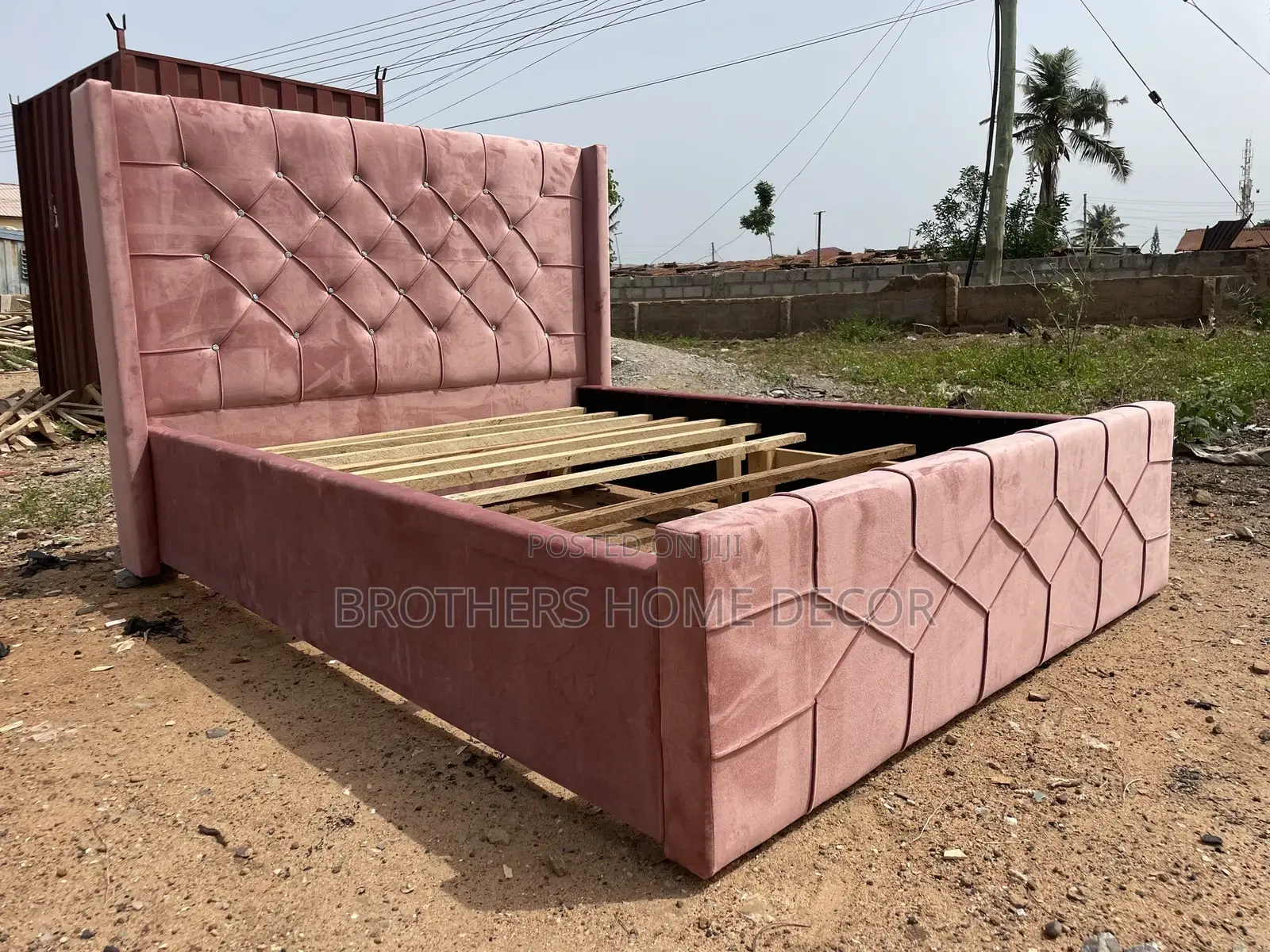 Double Bedframe 54x75 Babypink//Very Durable And Comfortable
