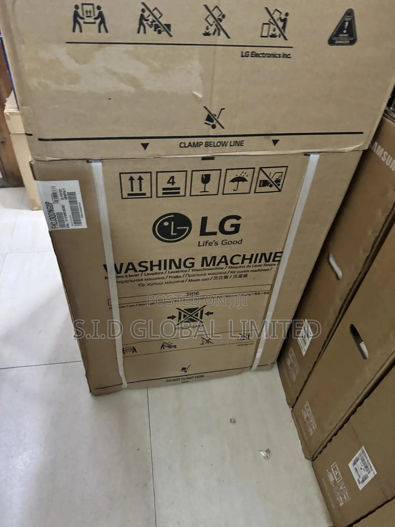 LG Front Load Washing Machine 7kg, White, Inverter DD Motor