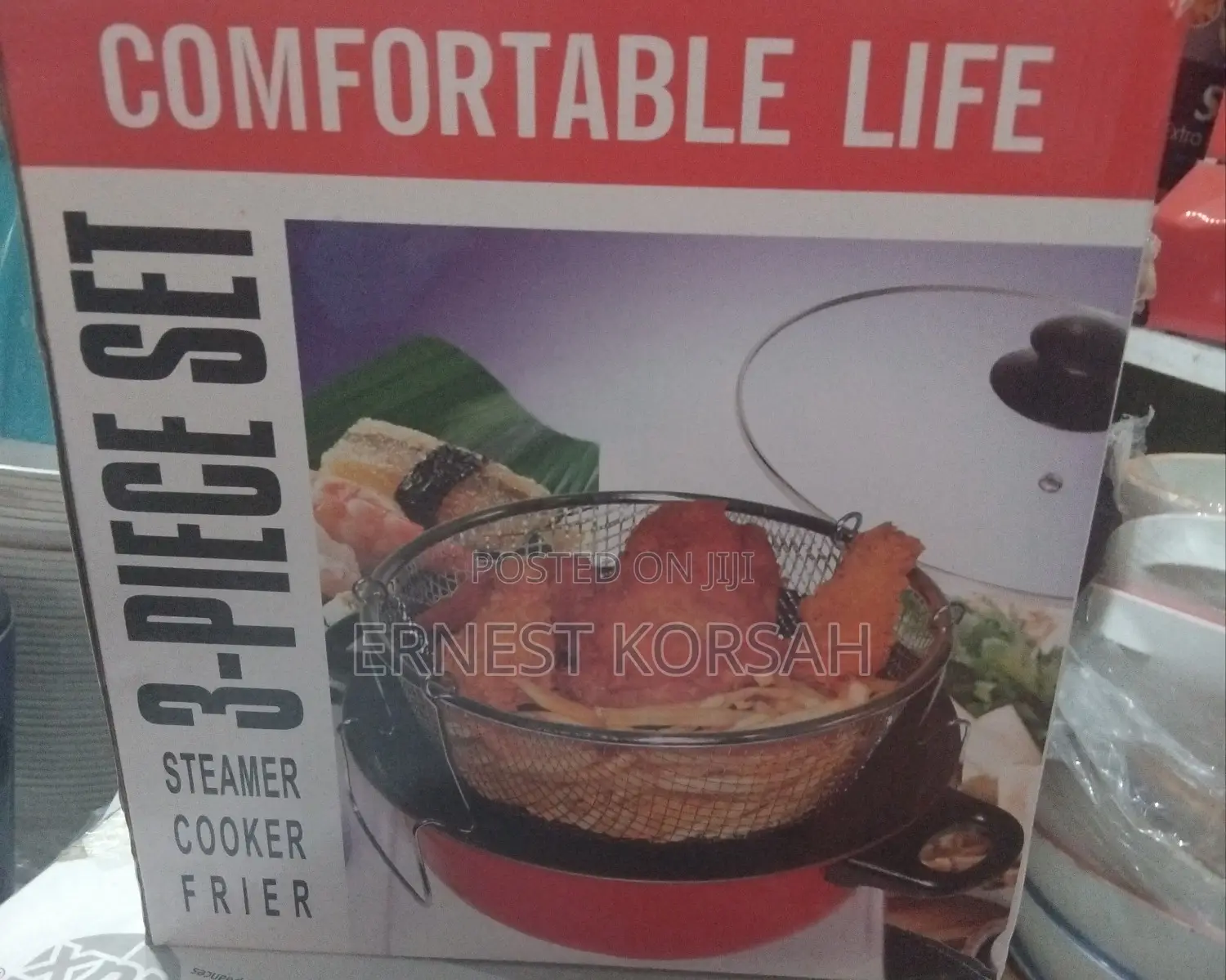 3 Pieces Set Steamer Cooker Frier