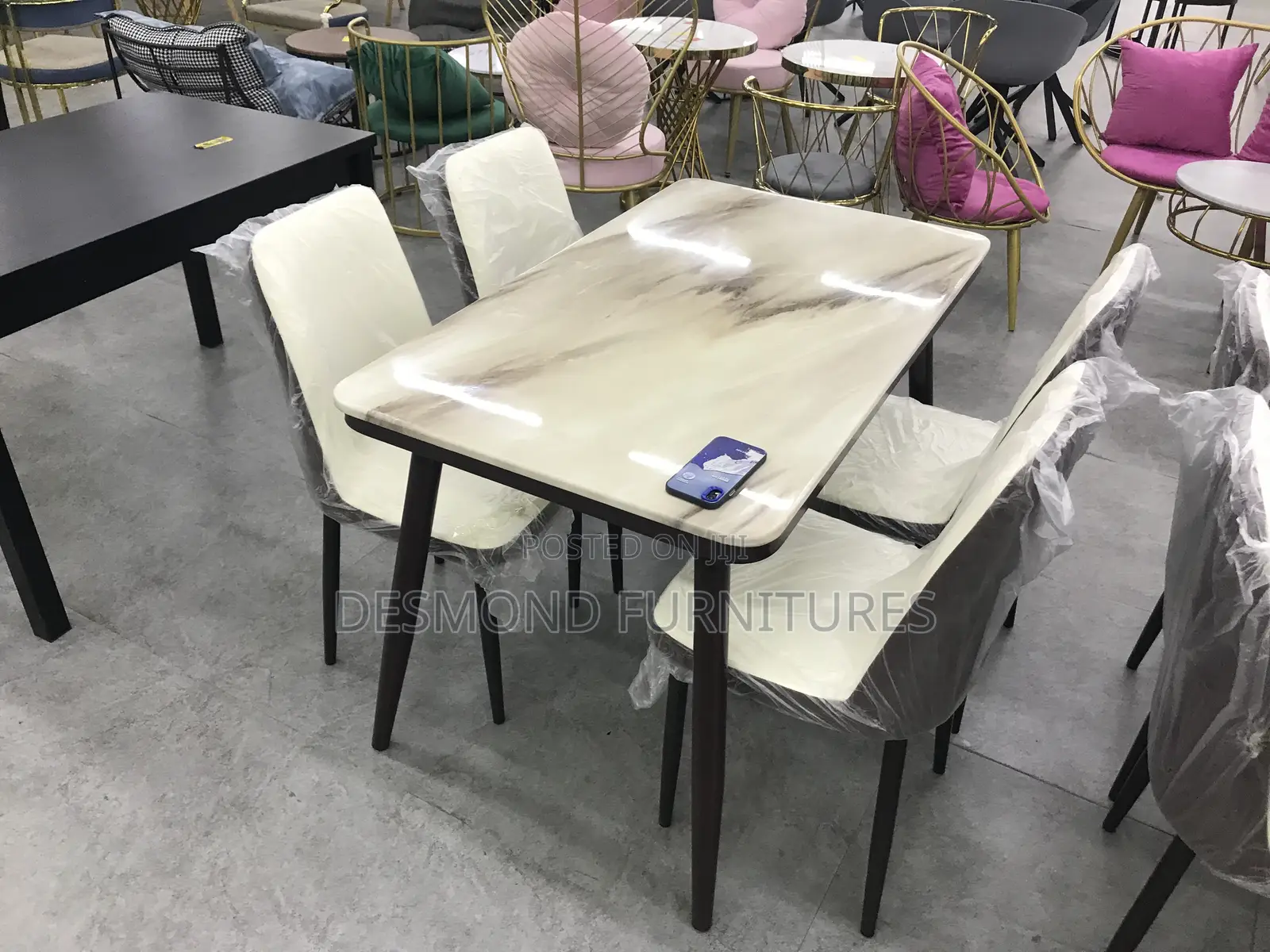 Marble Table With 4 Chairs