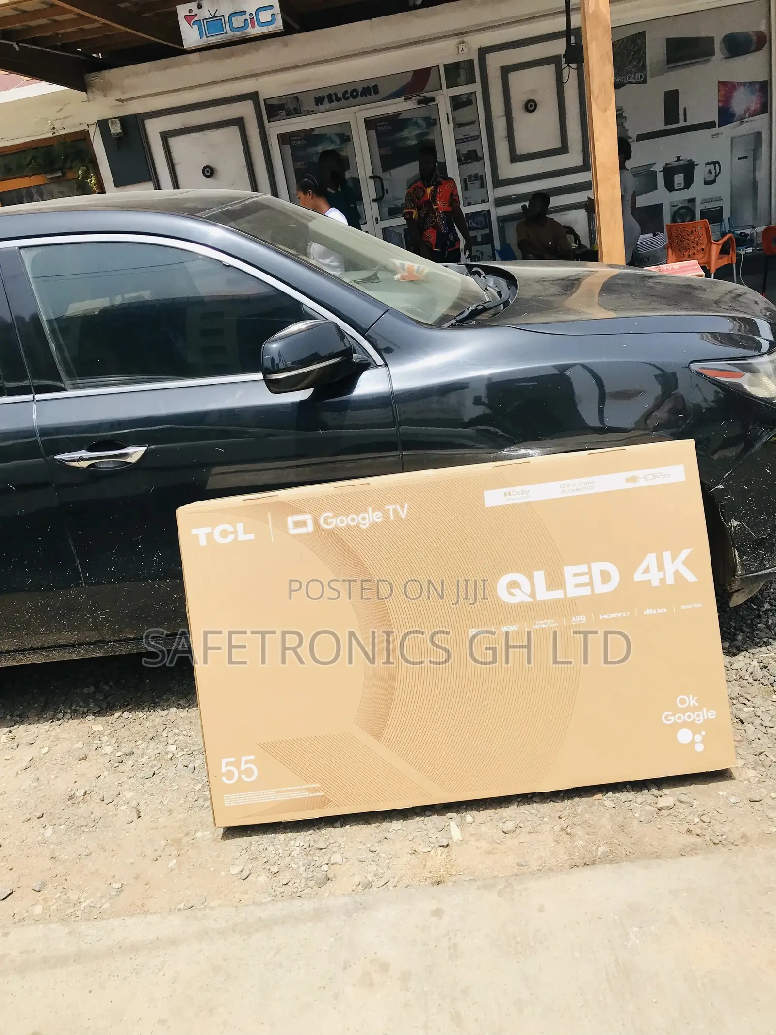 Glossy Black Smart Electric TCL 55 Inches Qled C645 Tv