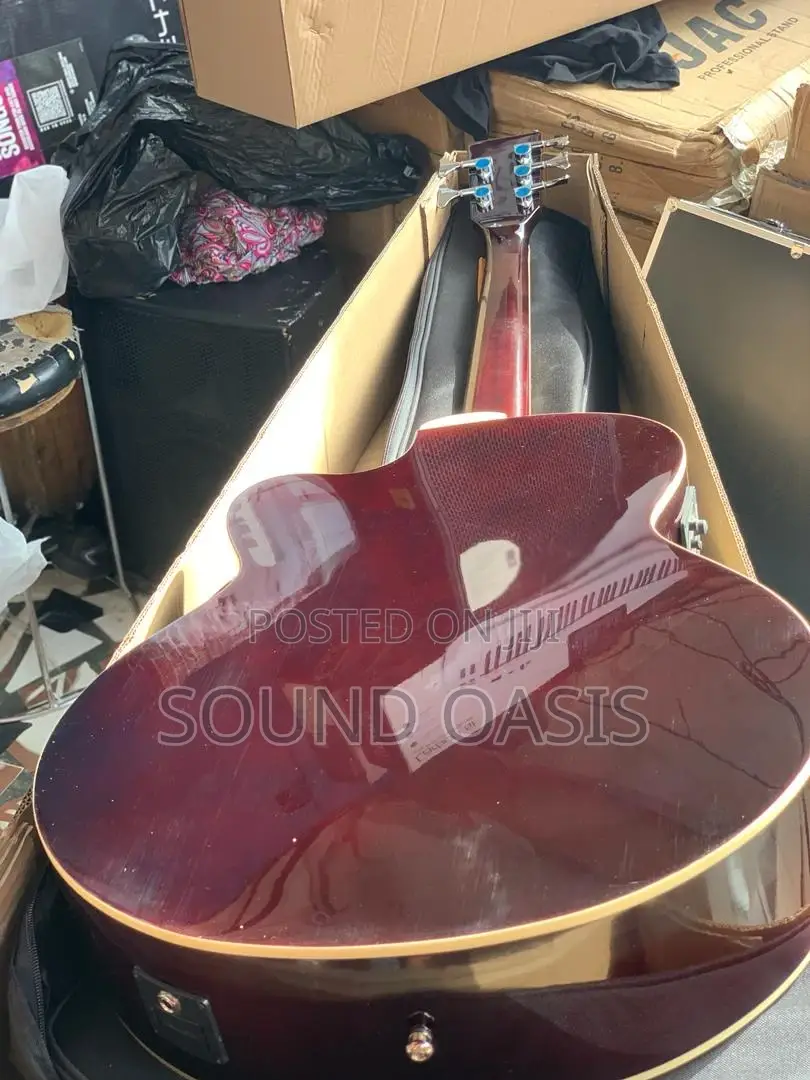 Givson Semi-Acoustic Bass Guitar With Bag