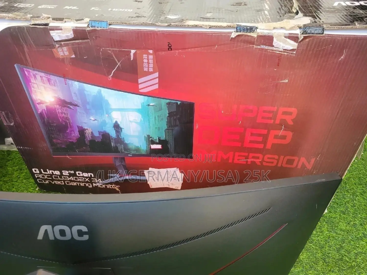 Aoc 34" Curved Uwqhd Gaming Monitor 2k 165 Hz Refresh 1 Ms Response