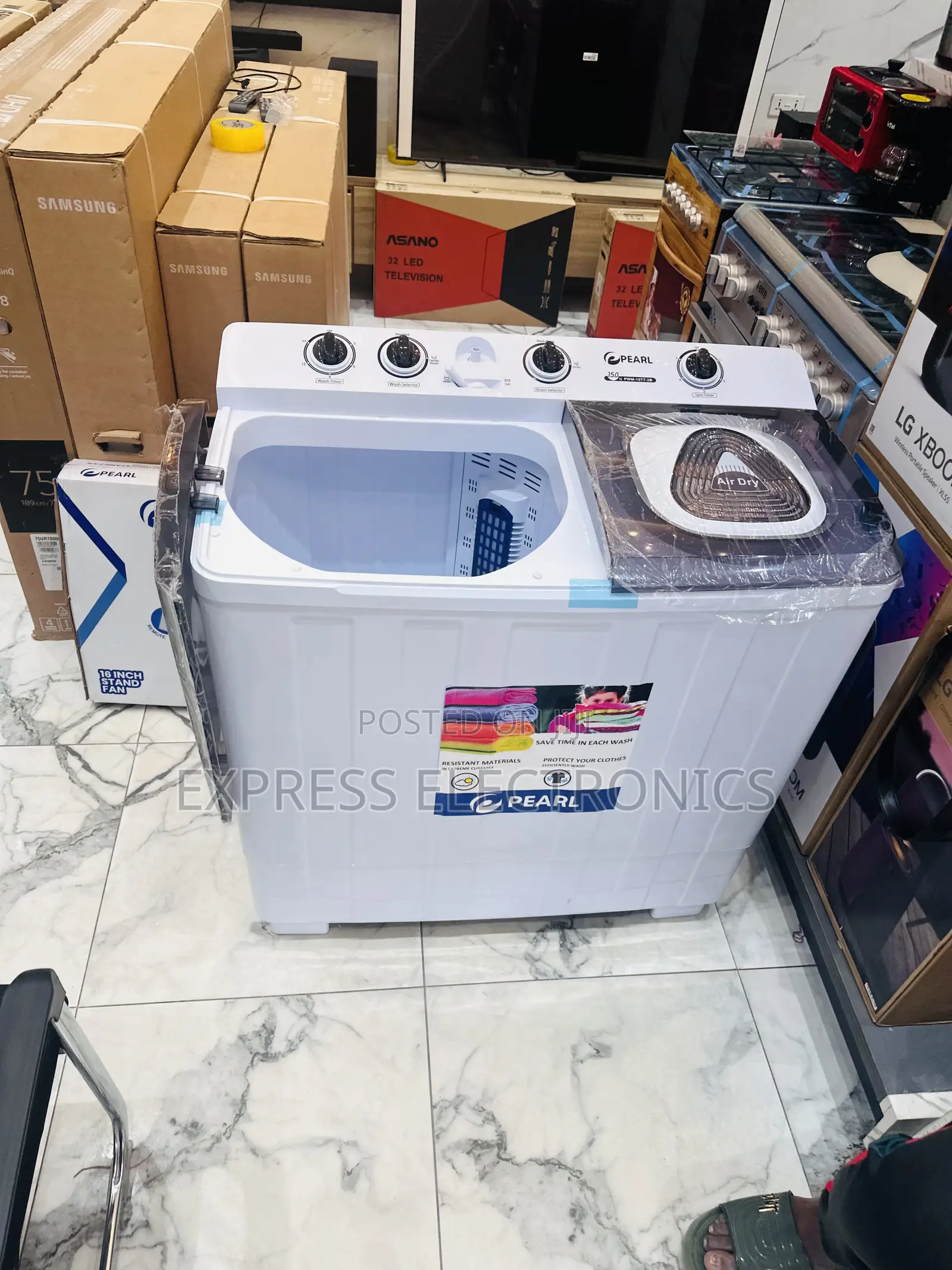 Anti Rust Panel Washing Machine Pearl 15kg Twintub