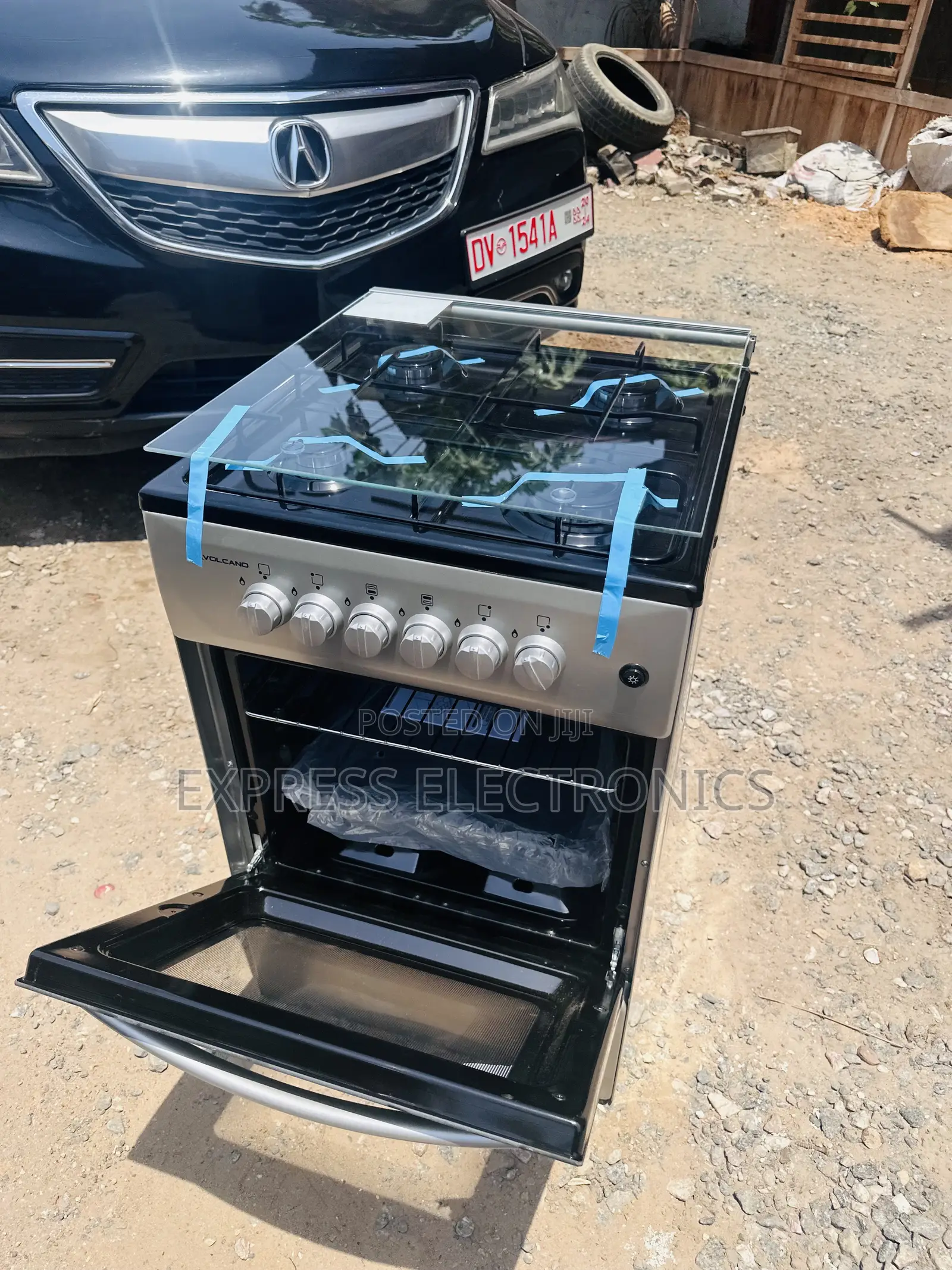 Sliver Gas Cooker Oven Grill 50/50 4burner Oven