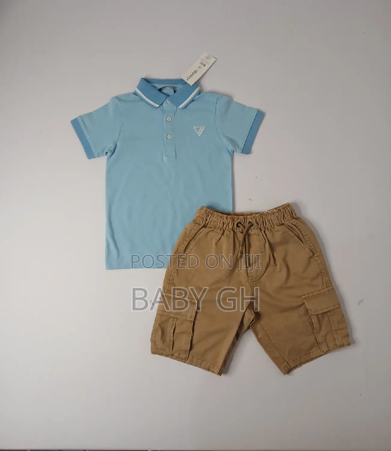 George Blue Polo Top and a Brown Cargo Short for 4-5 Yrs Boy