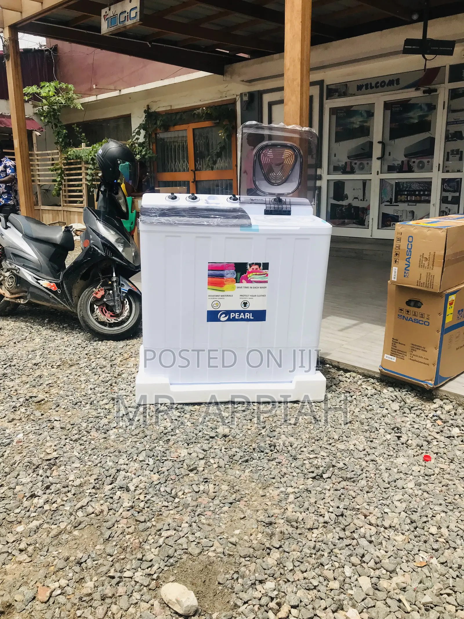 Durable and Affordable Pearl 15kg Top Load Washing Machine.