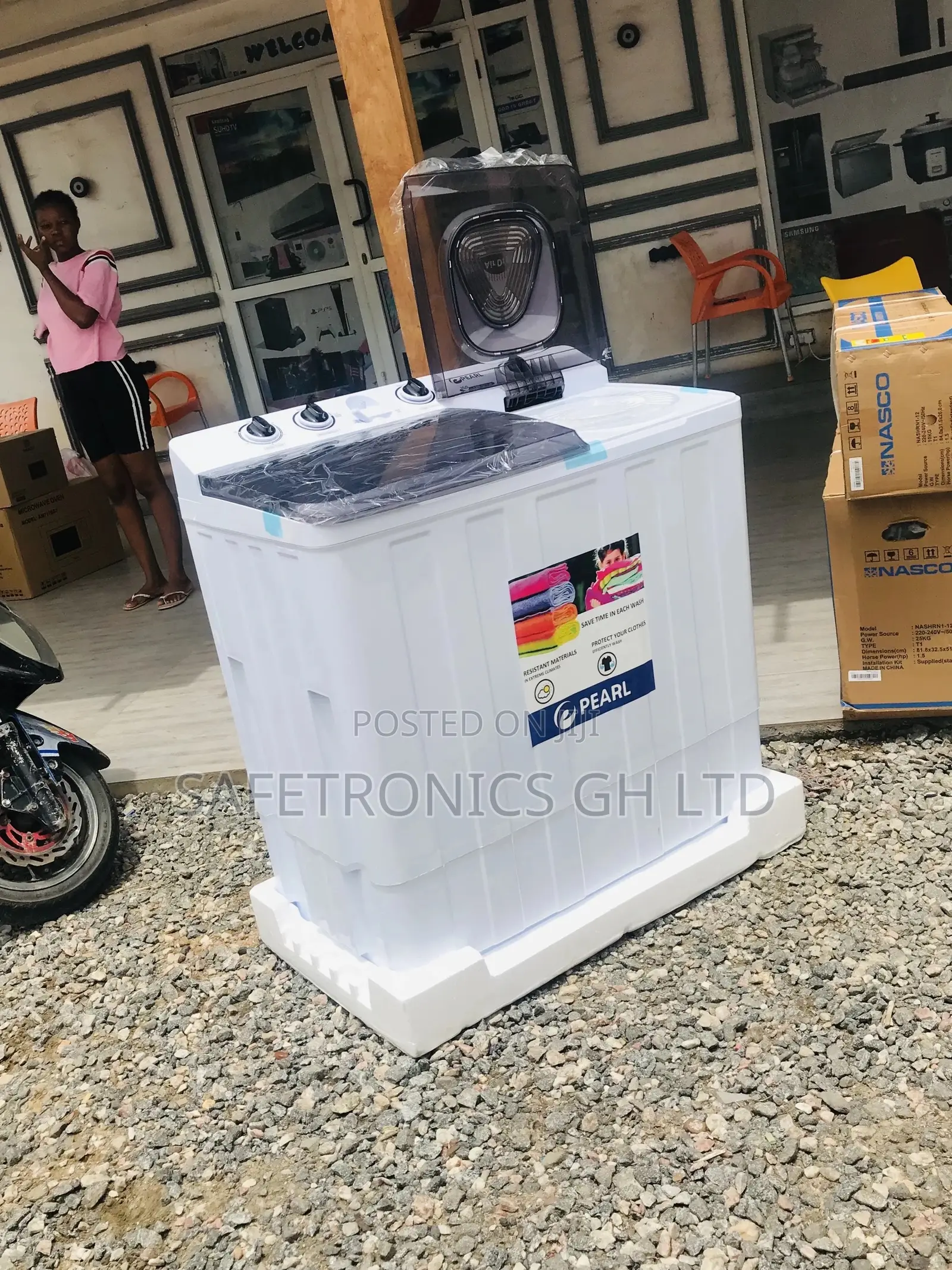 Semiautomatic Durable Pearl 15kg Topload Washingmachine