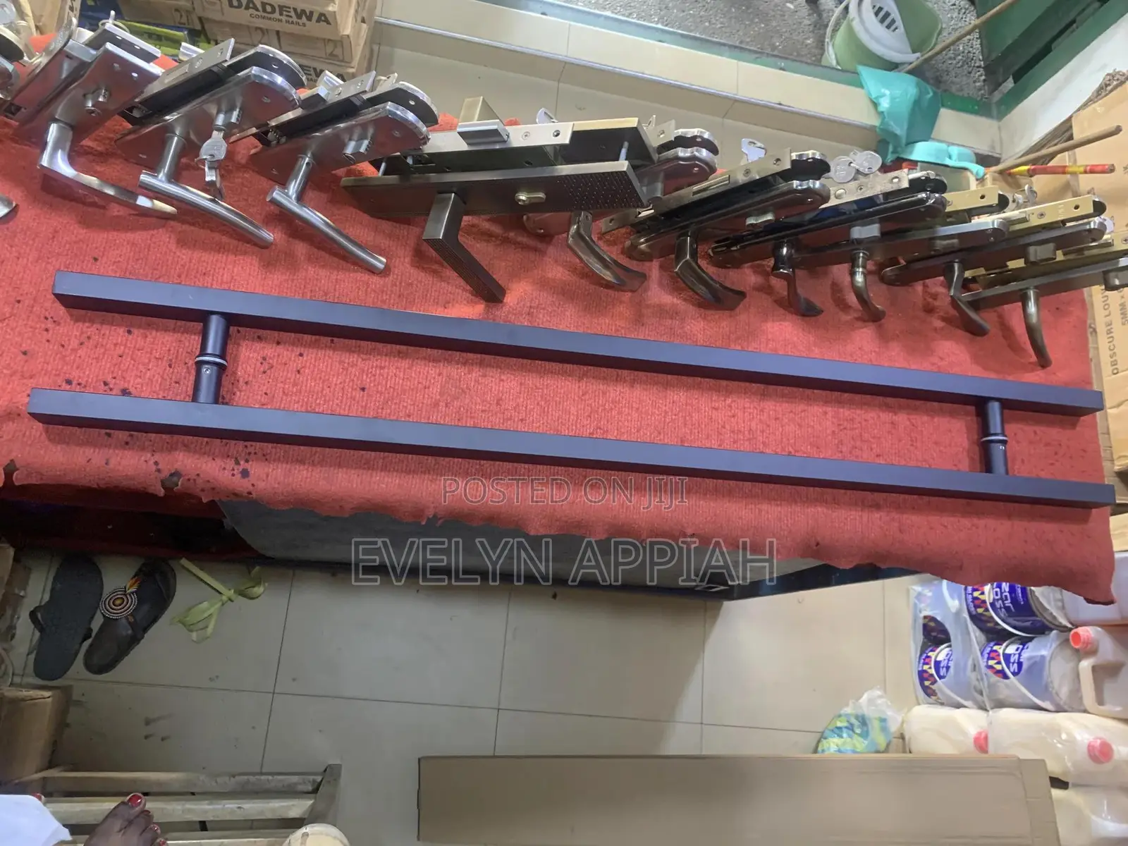 4ft Black Stainless Pull Handle (Heavy)