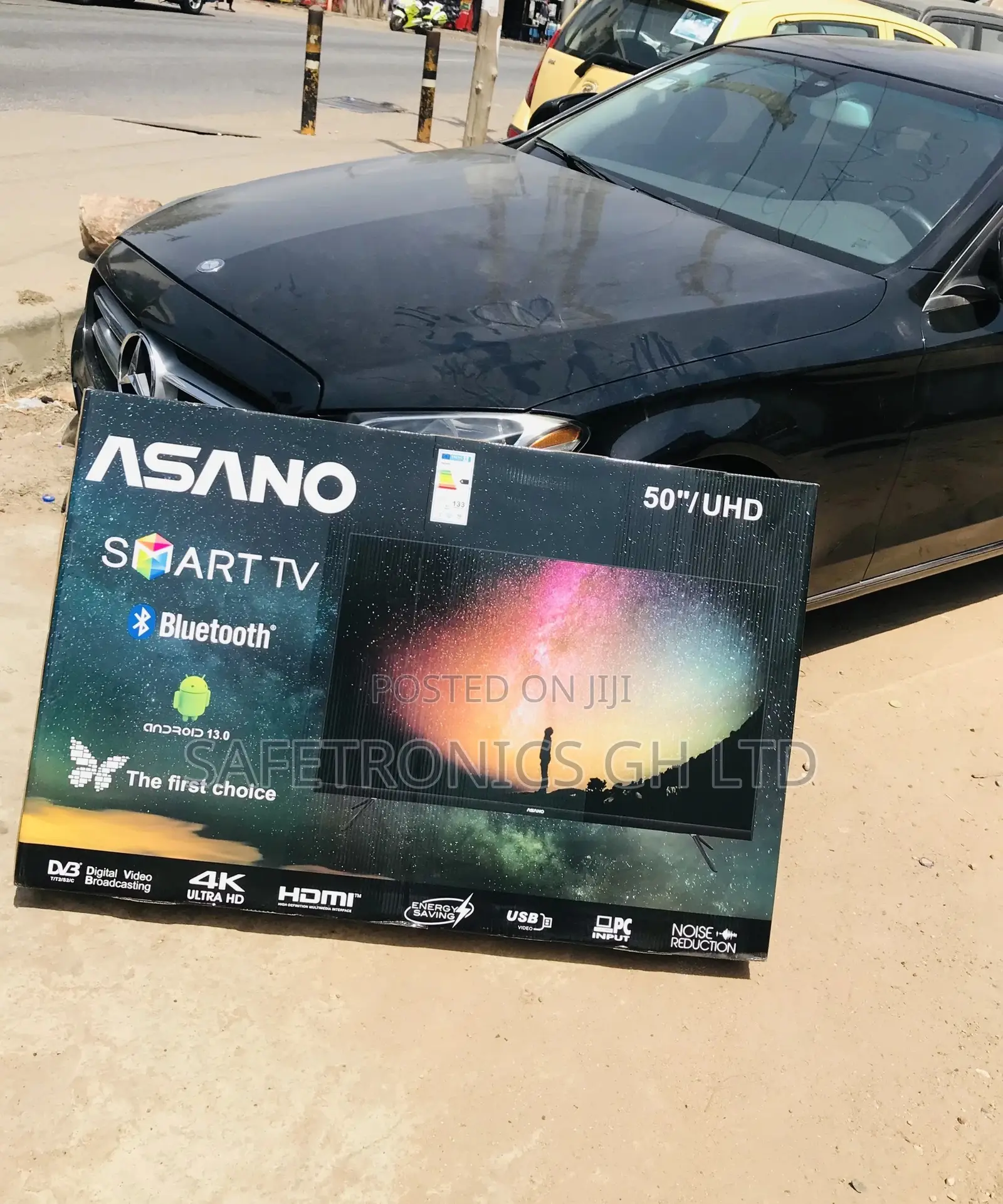 50 Inches Black Electric Smart UHD Asano Glossy Led Tv