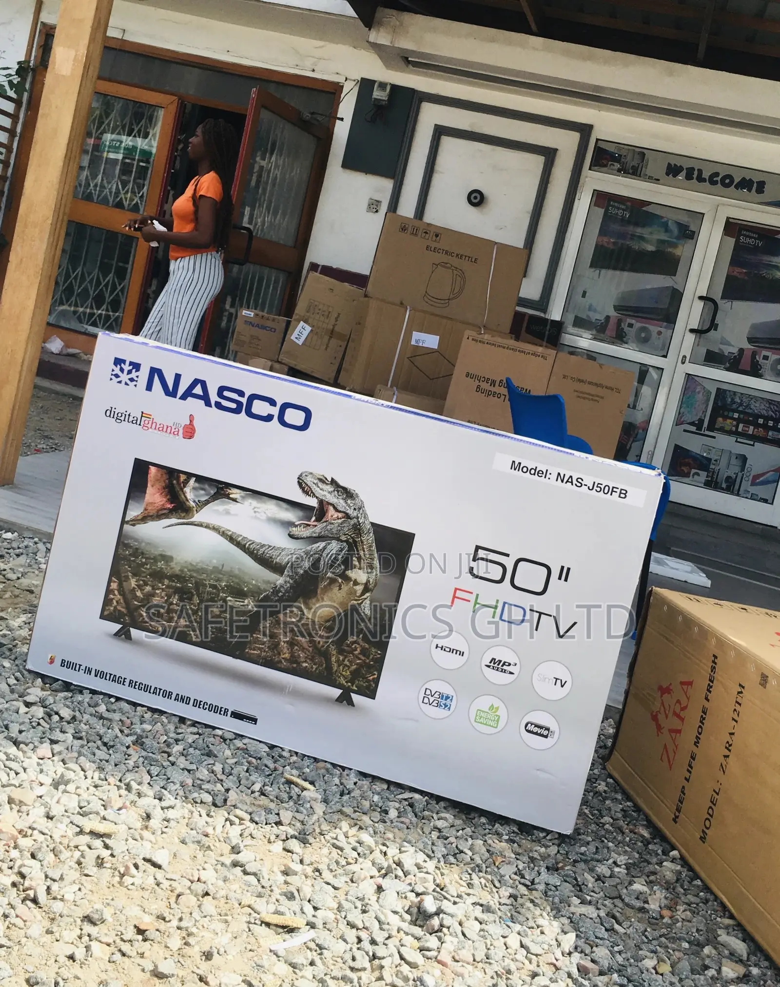 Electric Nasco Digital 50 Inches Glossy Led Black Tv