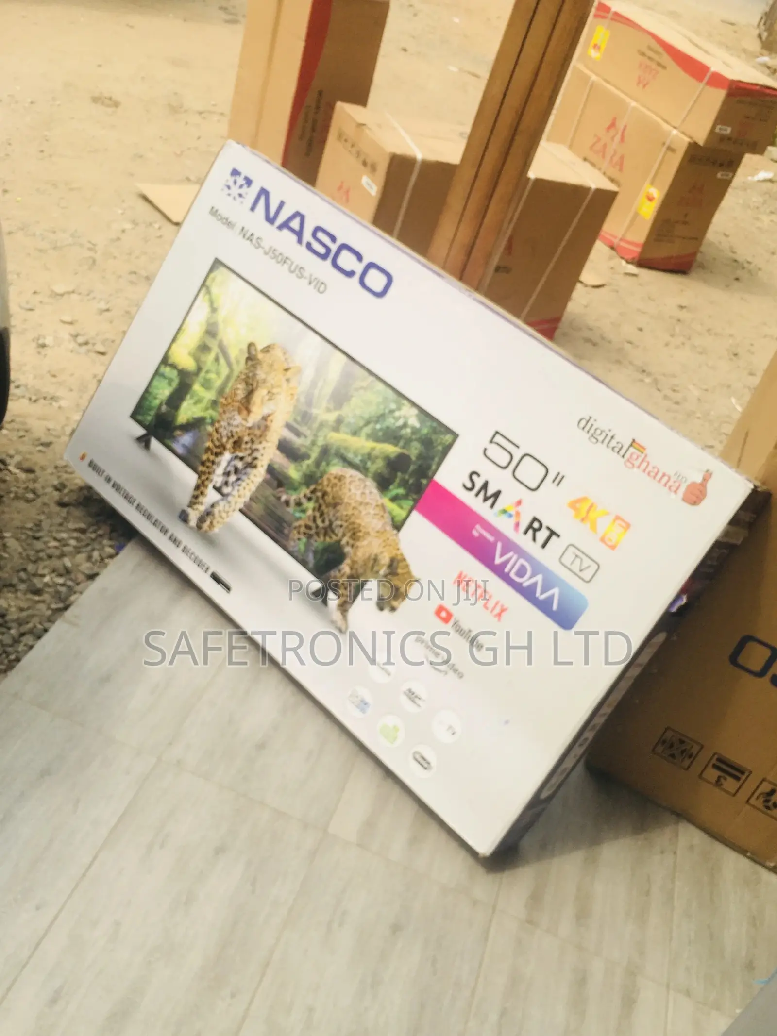 Smart Nasco Electric Black 50 Inches Glossy Led Tv