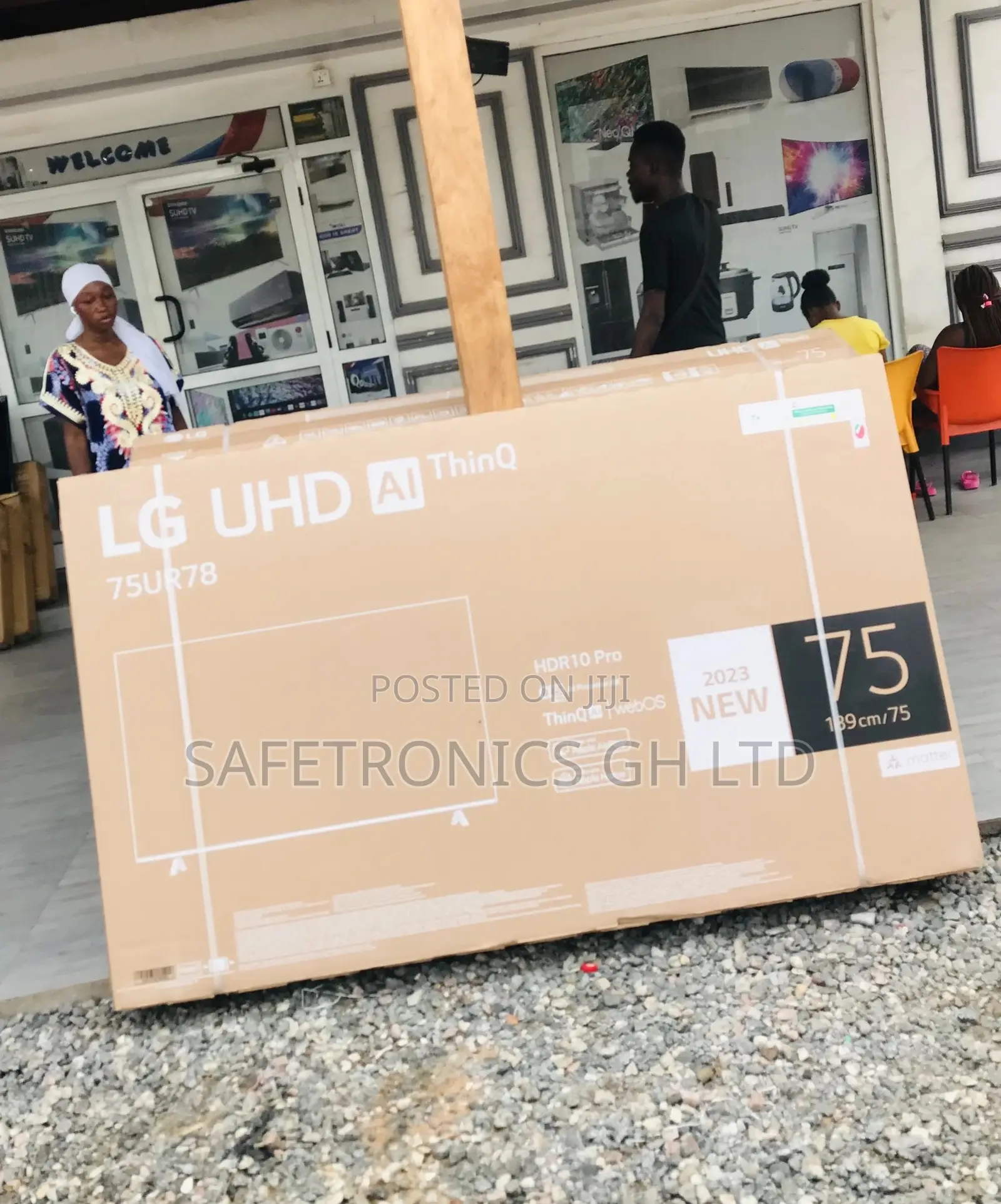 UHD Un78 Led Black Electric Smart LG 75 Inches Glossy Tv