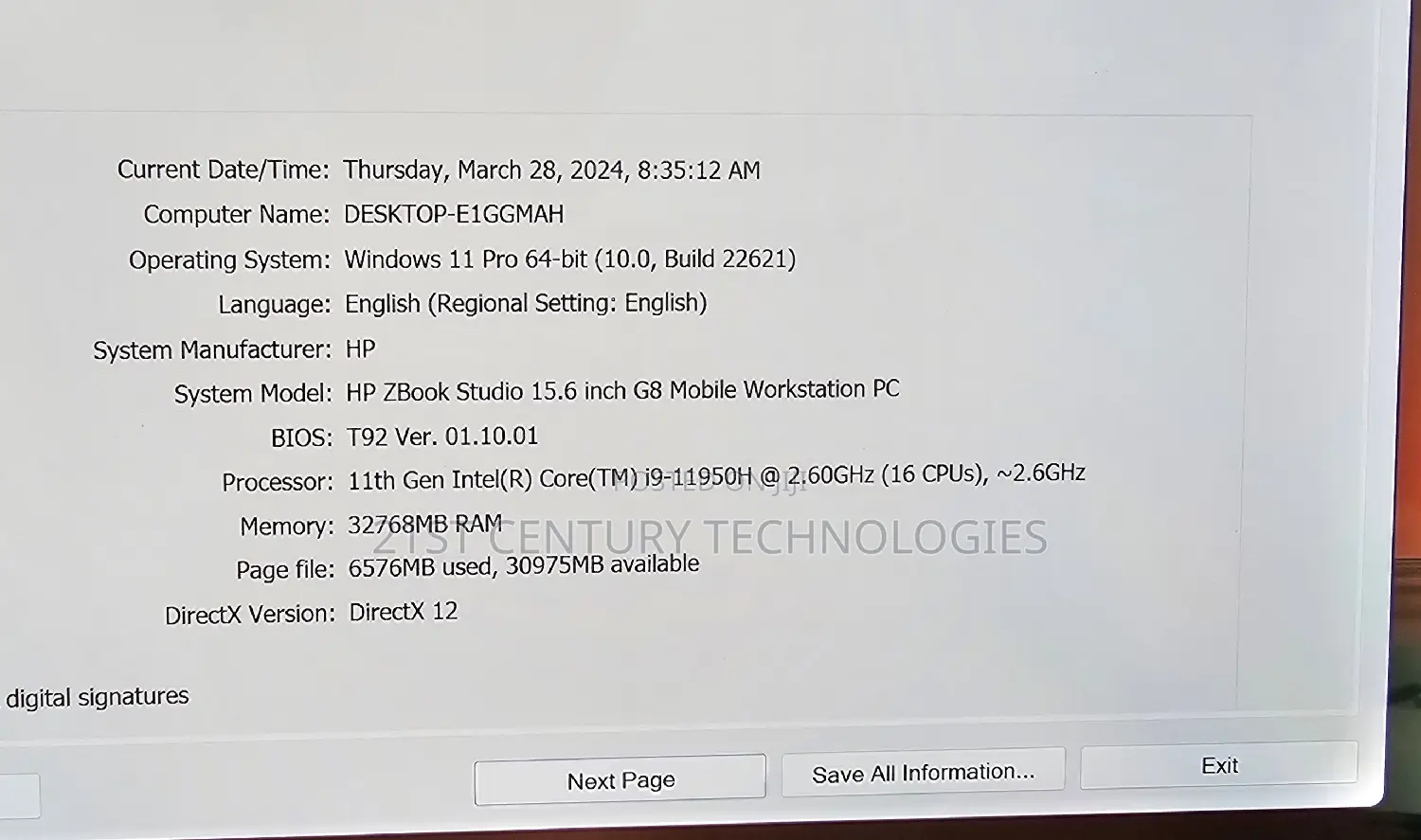 Laptop HP ZBook Studio 32GB Intel Core i9 SSD 1T