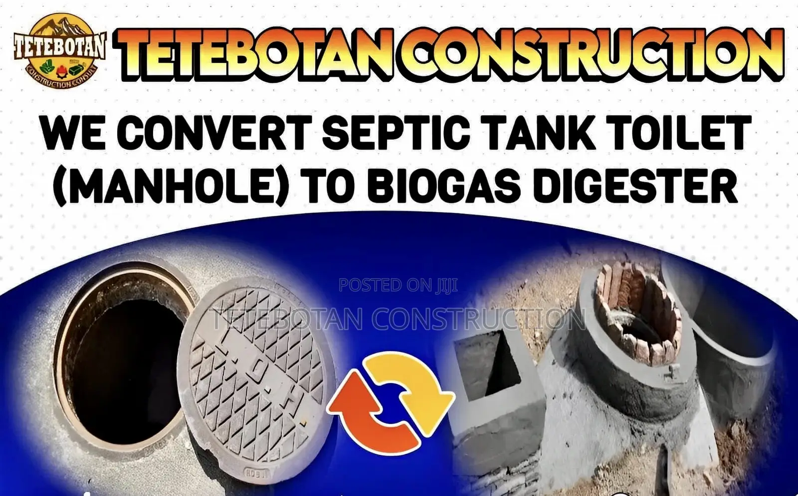 We Convert An Existing Manhole Toilet Into Biogas Digester