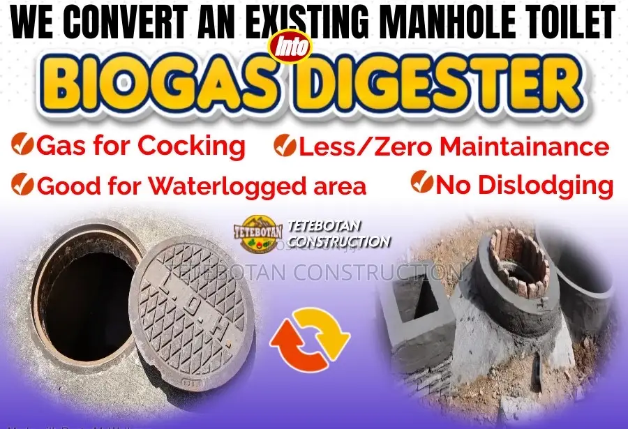 We Convert An Existing Manhole Toilet Into Biogas Digester