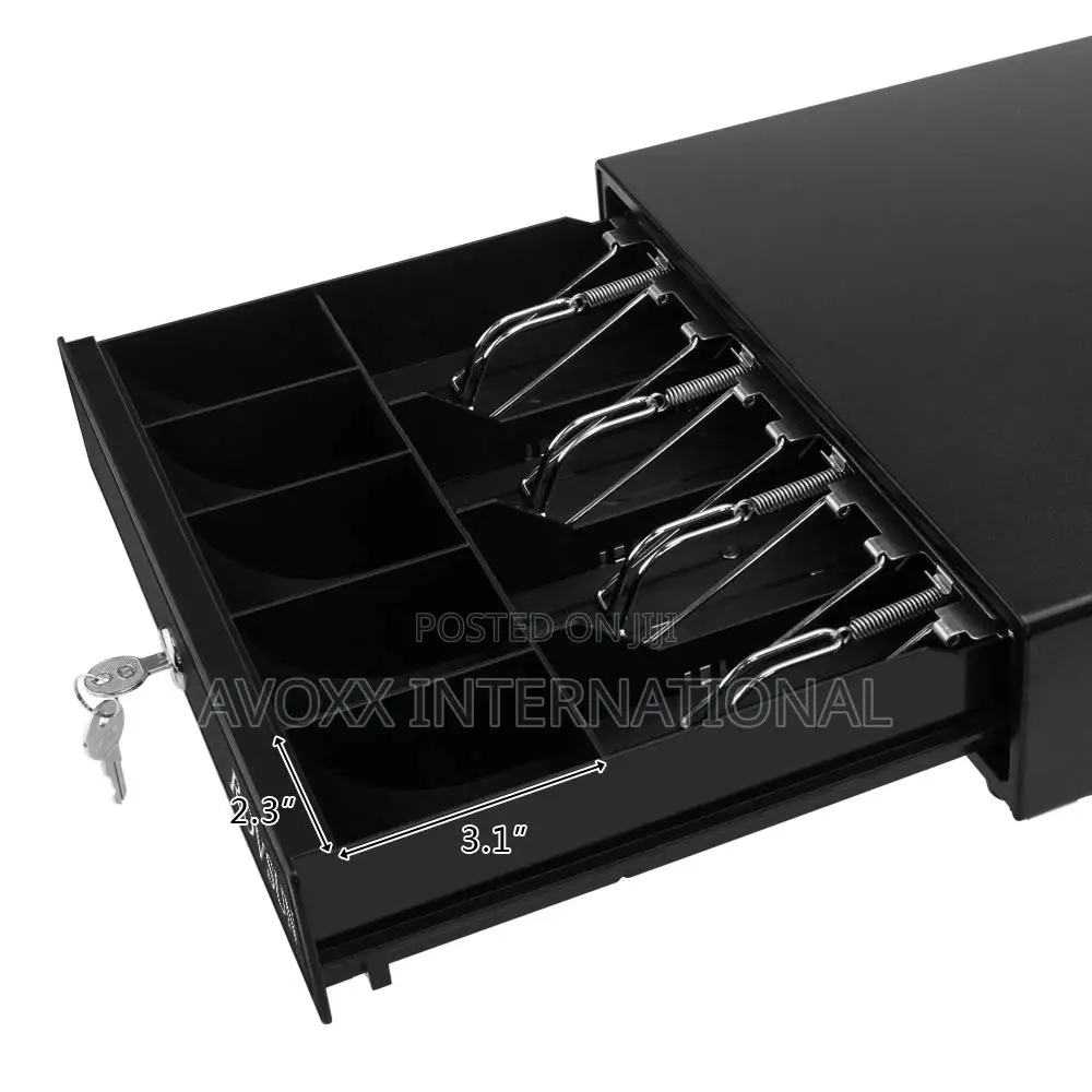 ROVSUN Cash Register Drawer 4 Bill 5 Coin, Money Storage Box