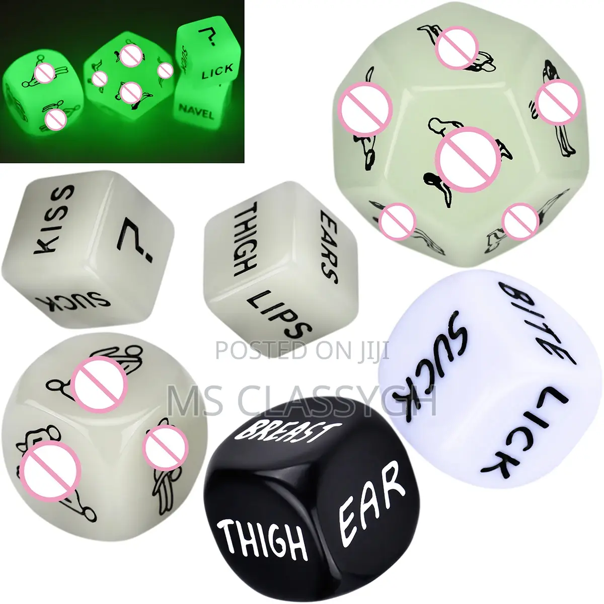 Fun Dice Hot-Selling Luminous English Fun Dice for Coupl