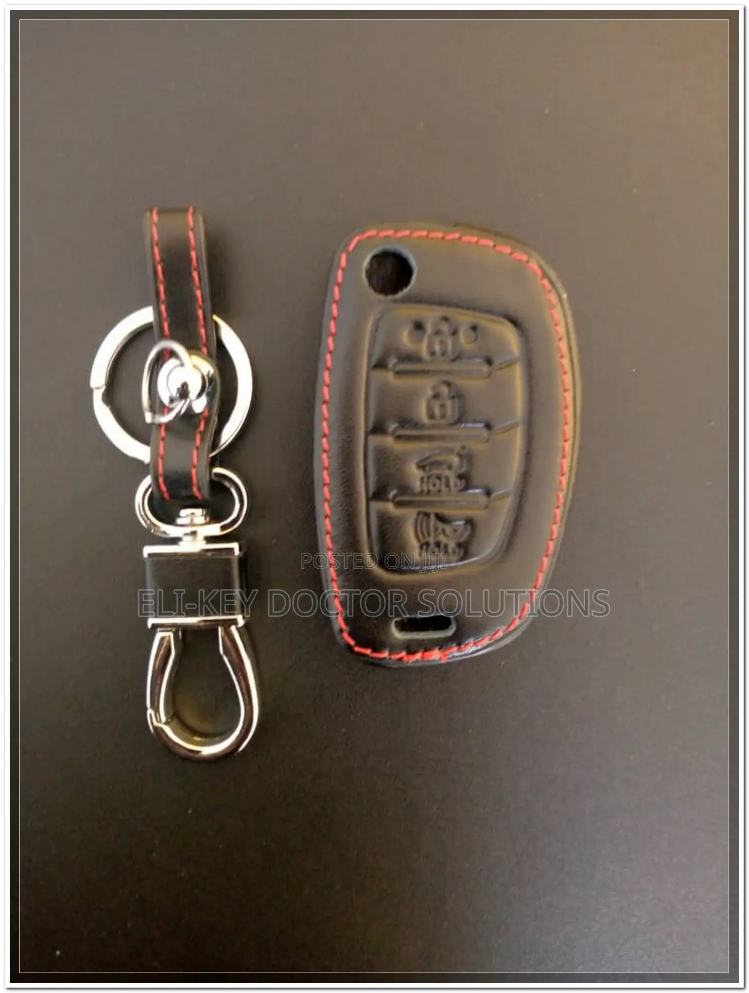 Executive Leather Case For Hyundai Remote Flip Key