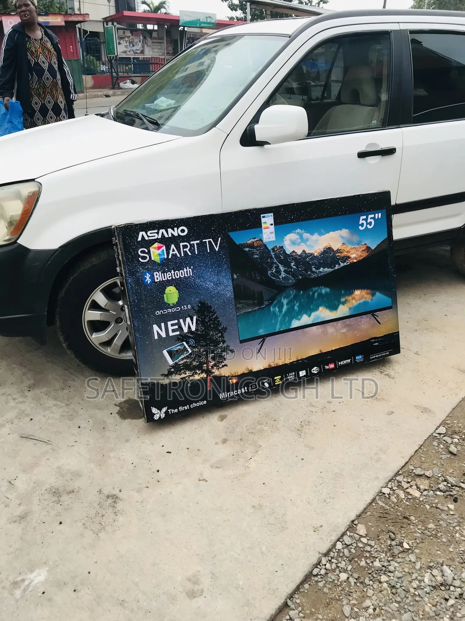 Electric 55 Inches Glossy Smart Asano Black Led Tv