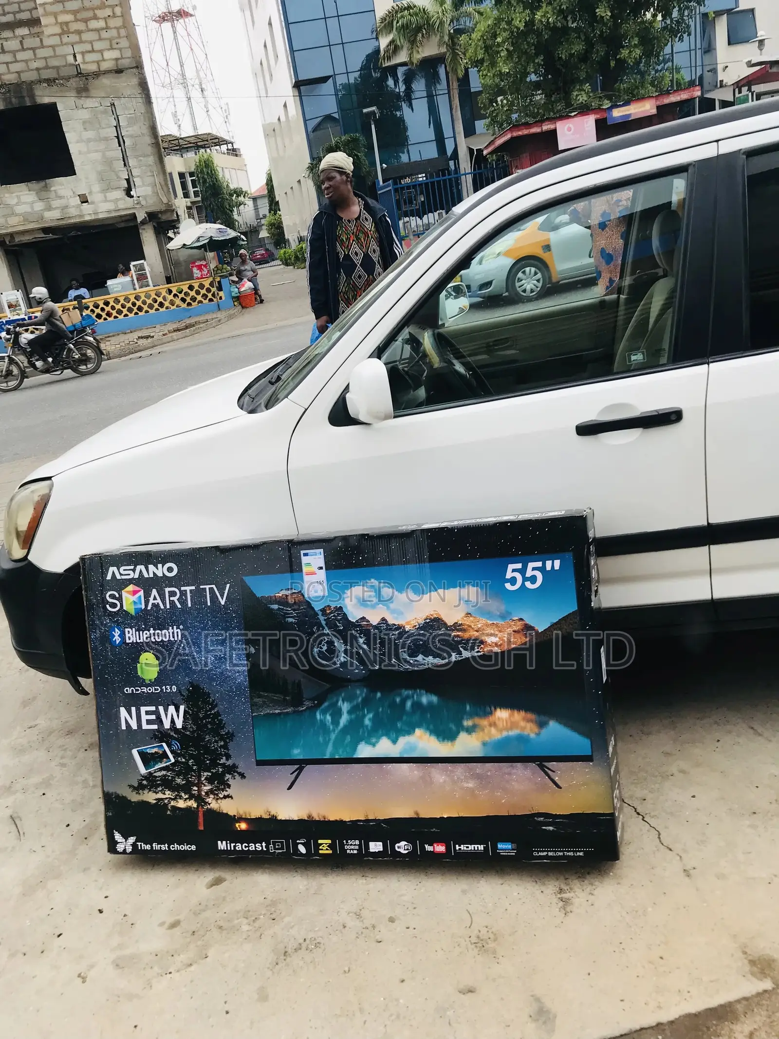55 Inches Asano Black Glossy Electric Smart Led Tv