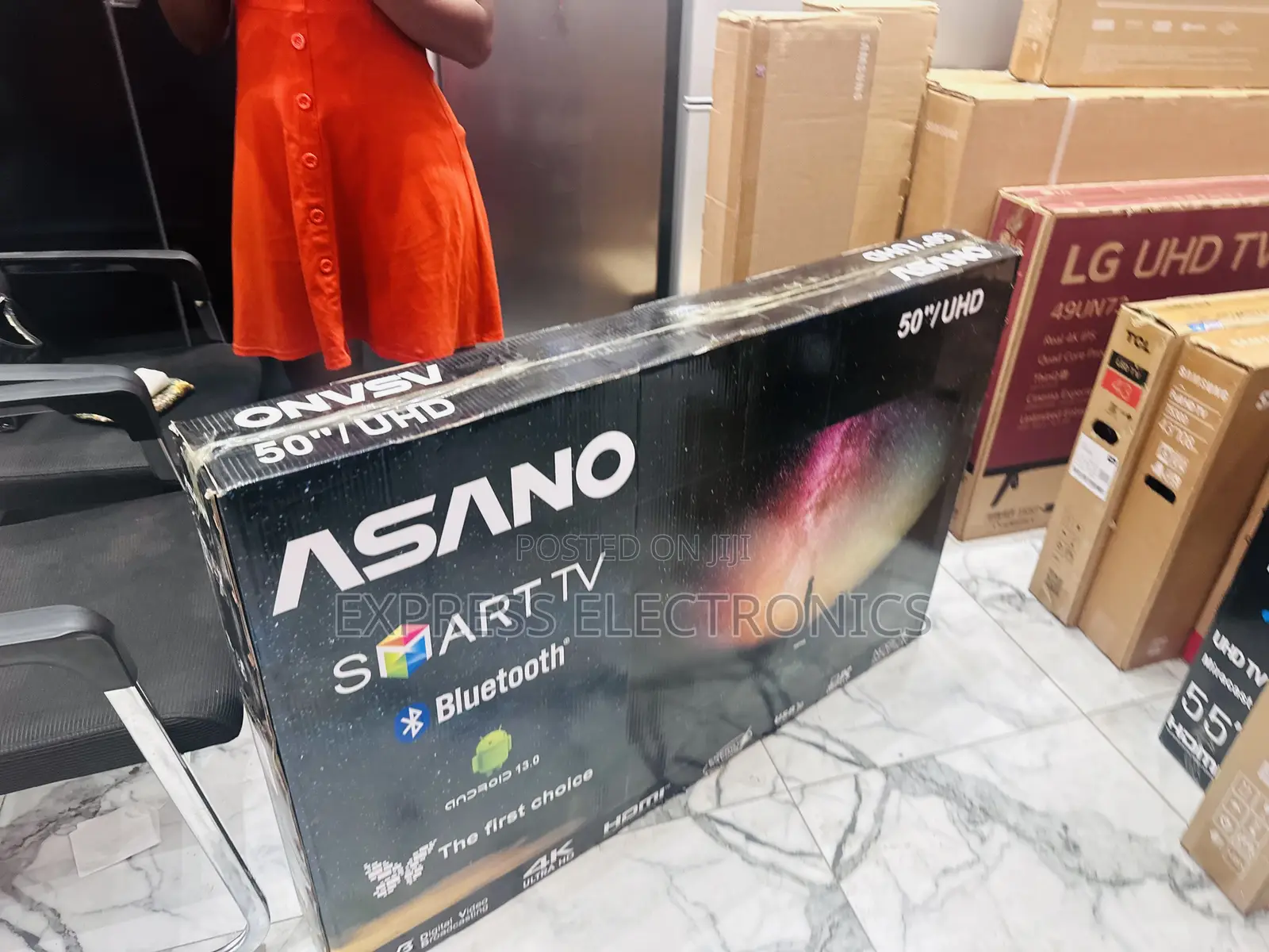 Android Uhd Smart Glossy Slim 50” Asano Tv