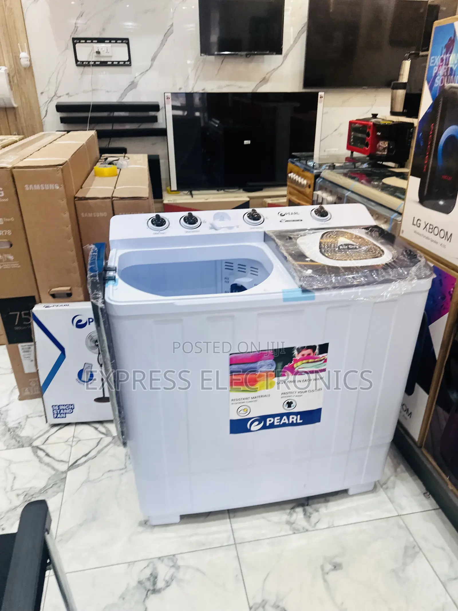 Powerful Rinse Washing Machine Twintub Pearl 15kg Topload