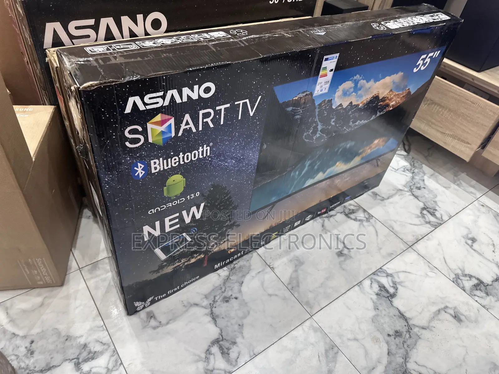 Neatly Sealed Asano Uhd Smart Glossy 55” Tv