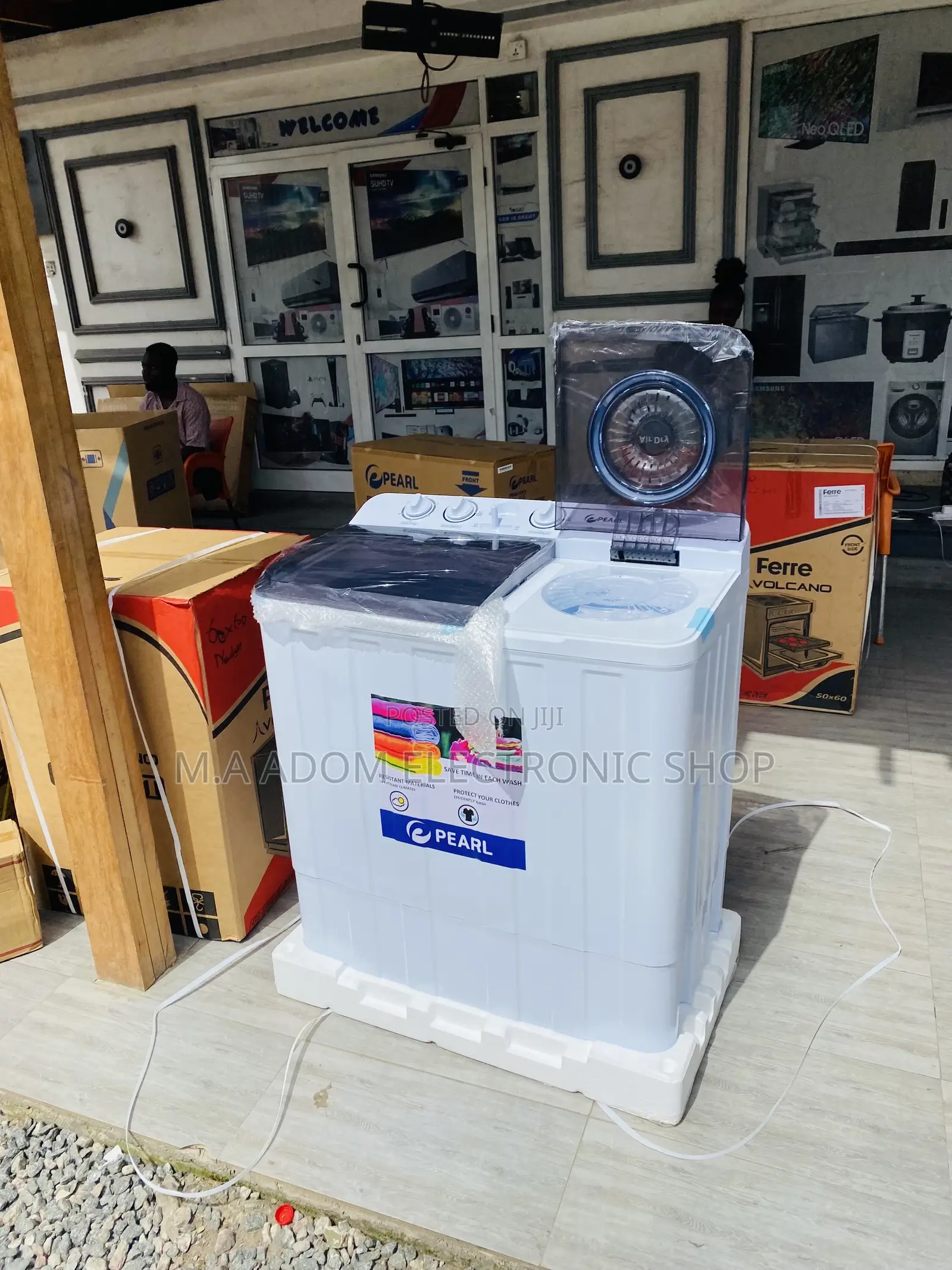 Quality Pearl Top Load Electric Washing Machine + Spin/Dry.
